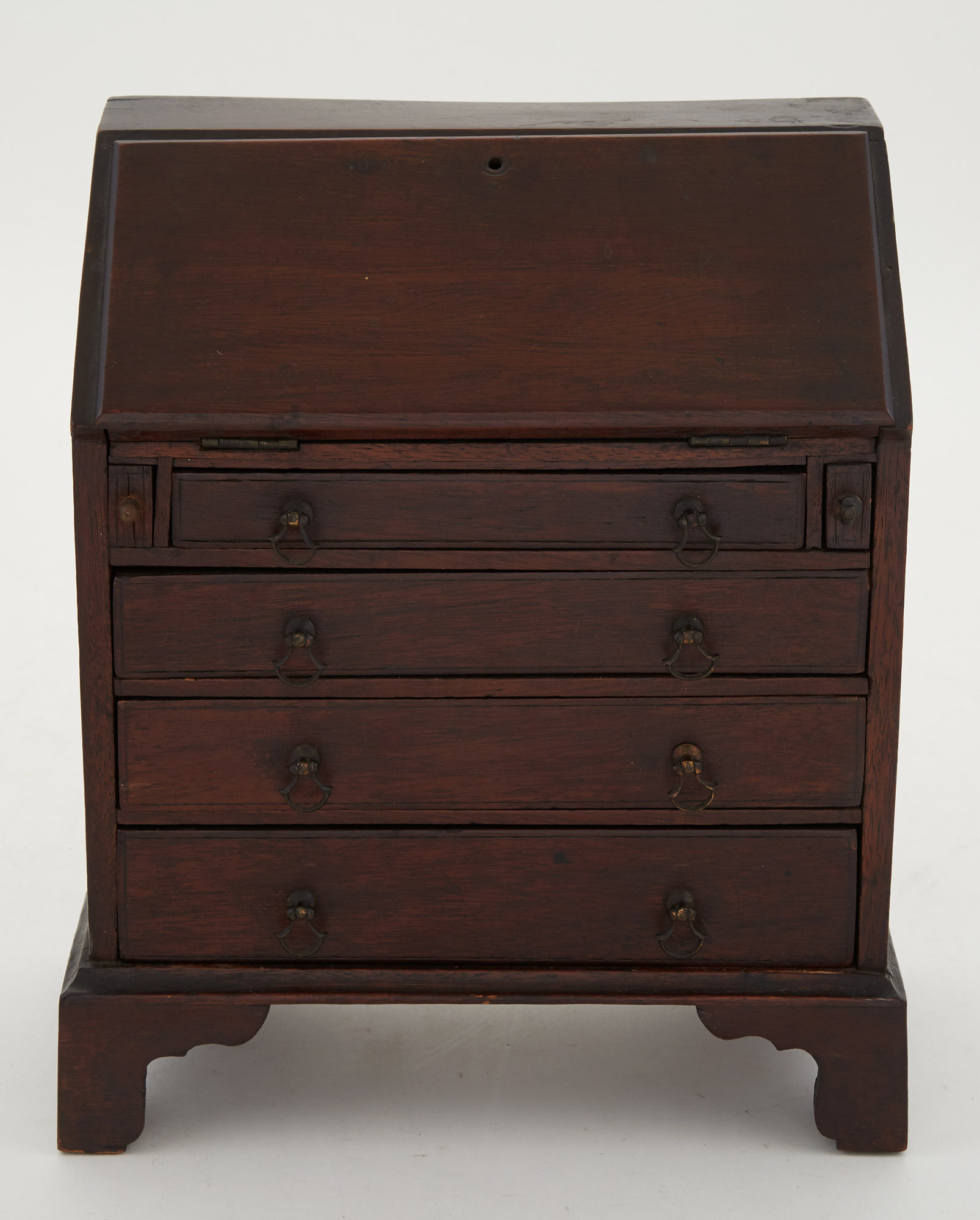 Lot image - George III Style Mahogany Miniature Slant-Front Desk