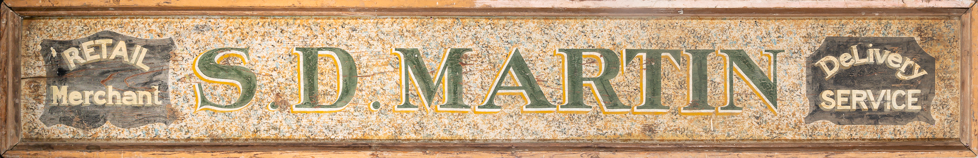 Lot image - Painted Wood Trade Sign