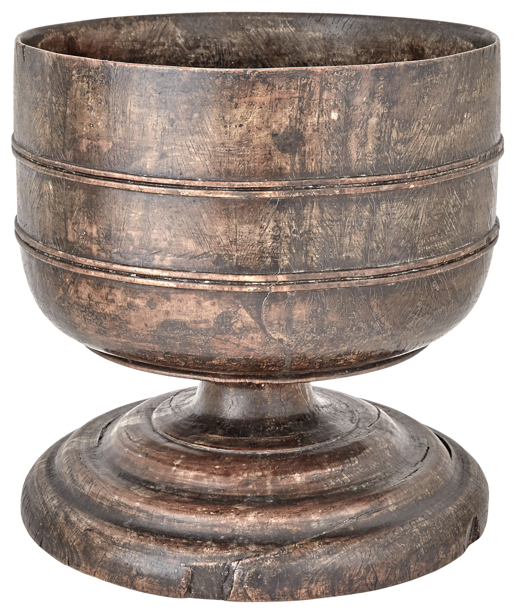 Lot image - Lignum Vitae Wassail Bowl