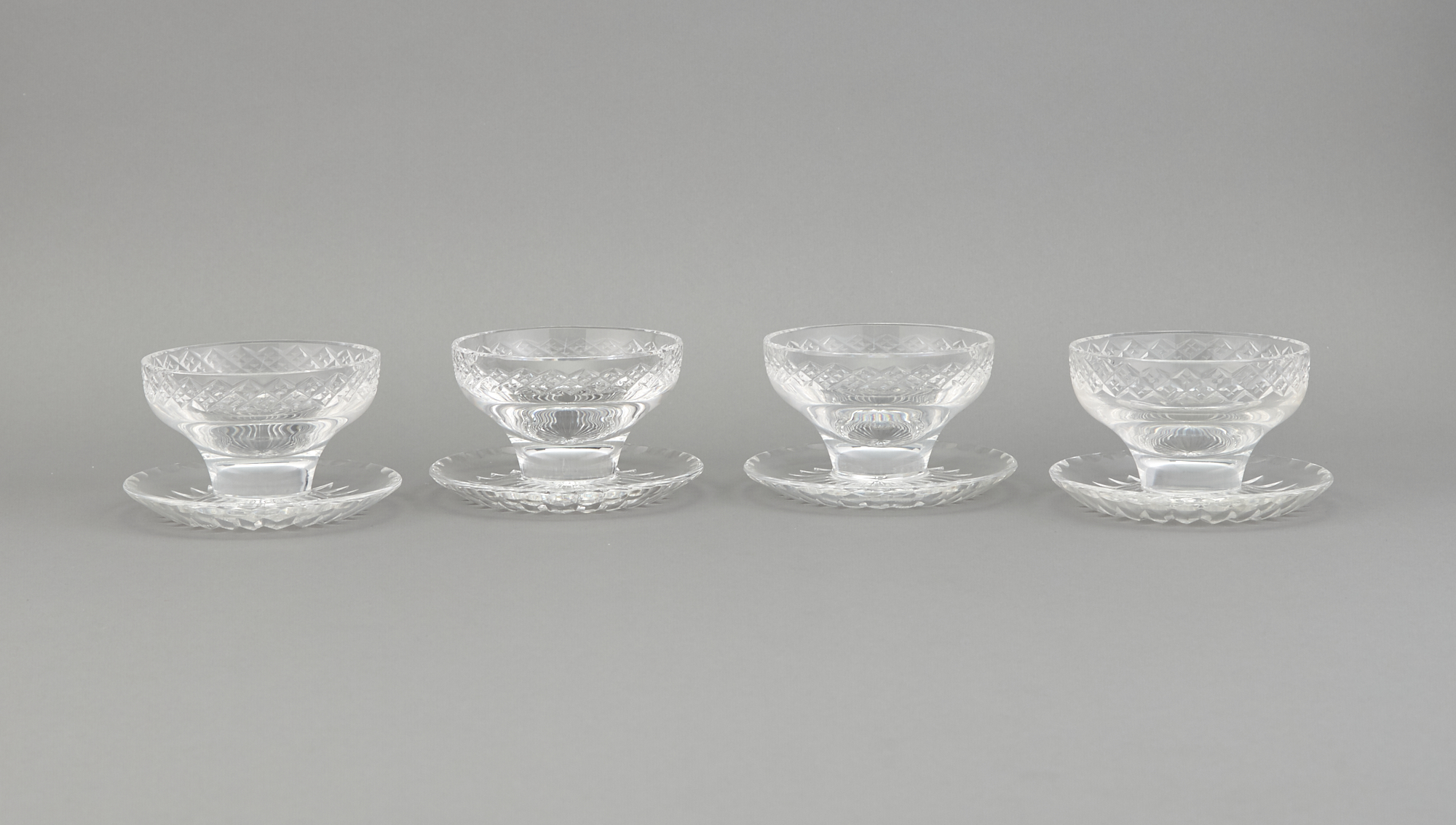 Lot image - Four Stuart Cut Glass Shaftesbury
