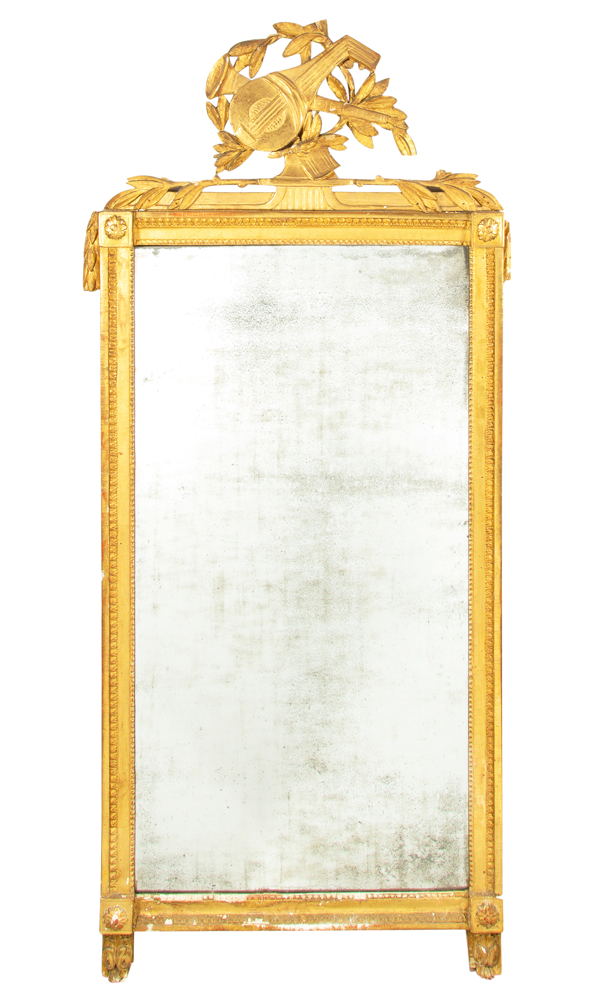 Lot image - Italian Neoclassical Giltwood Mirror