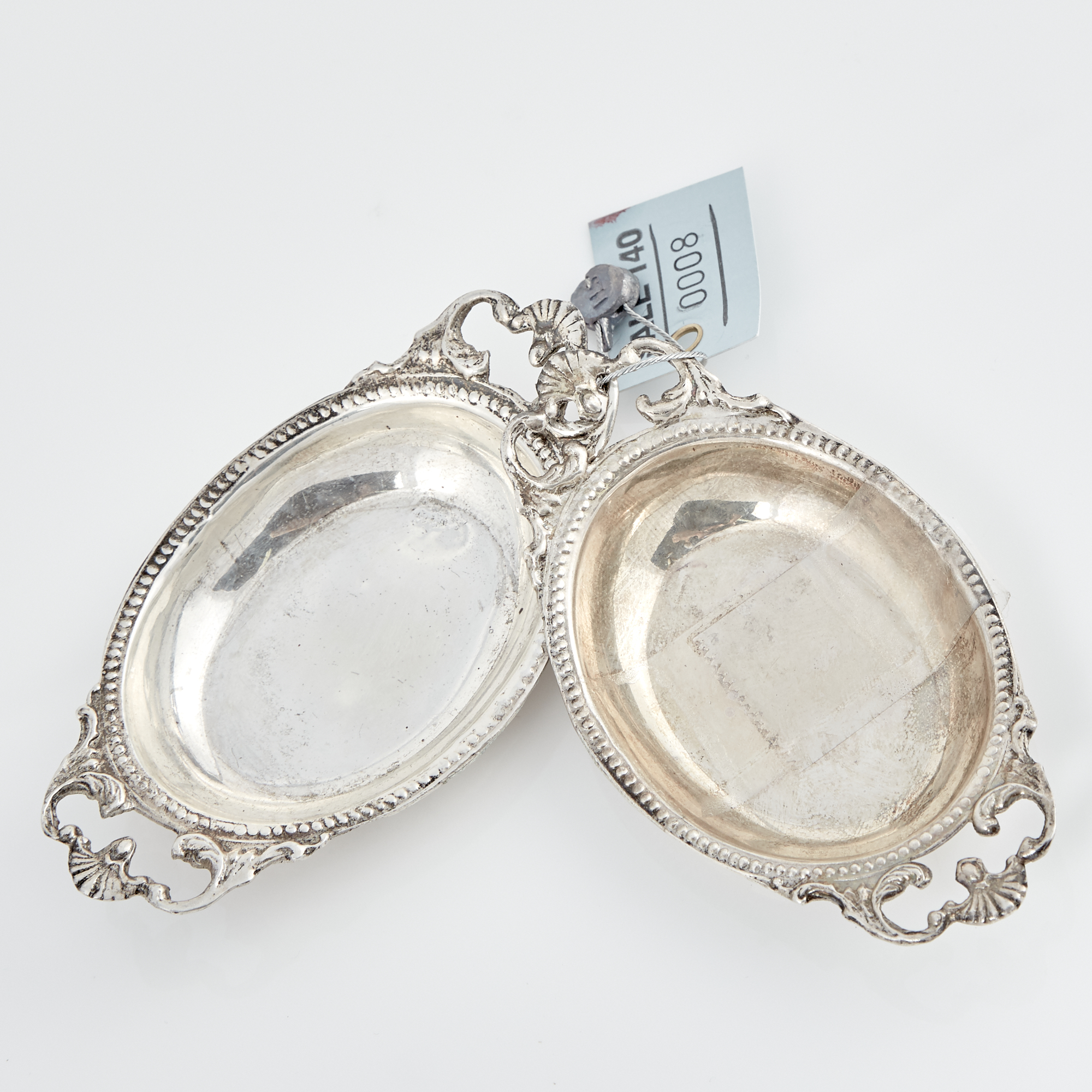 Lot image - 2 Silver Condiment Dishes, 2 ozs.