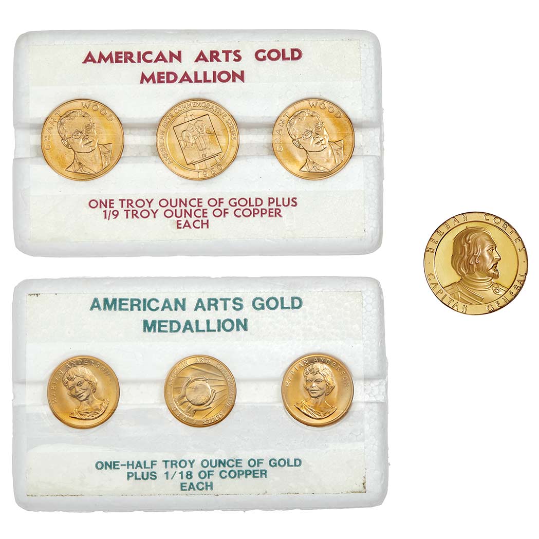 Lot image - United States American Arts Gold Medallions
