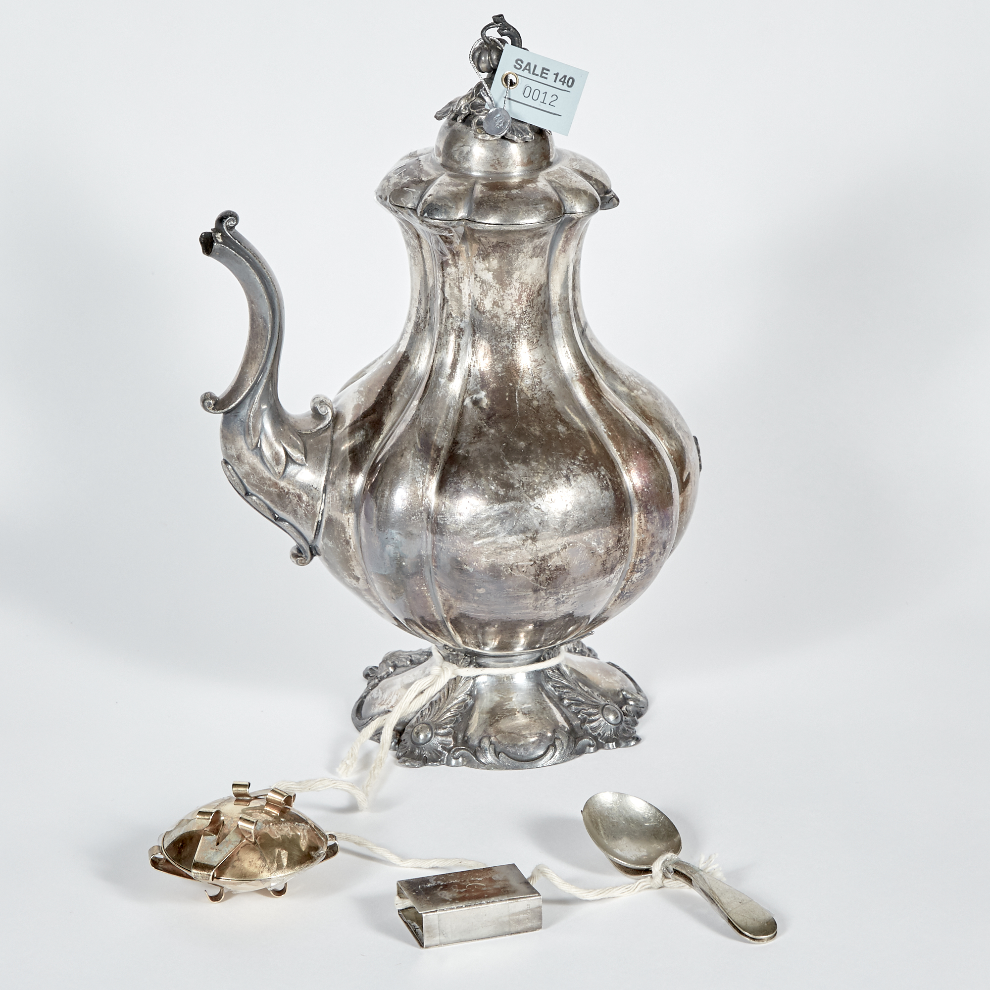 Lot image - 7 Pieces of Silver, 35 ozs., damaged