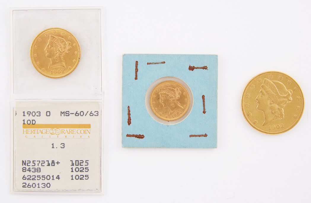 Lot image - United States Gold Trio