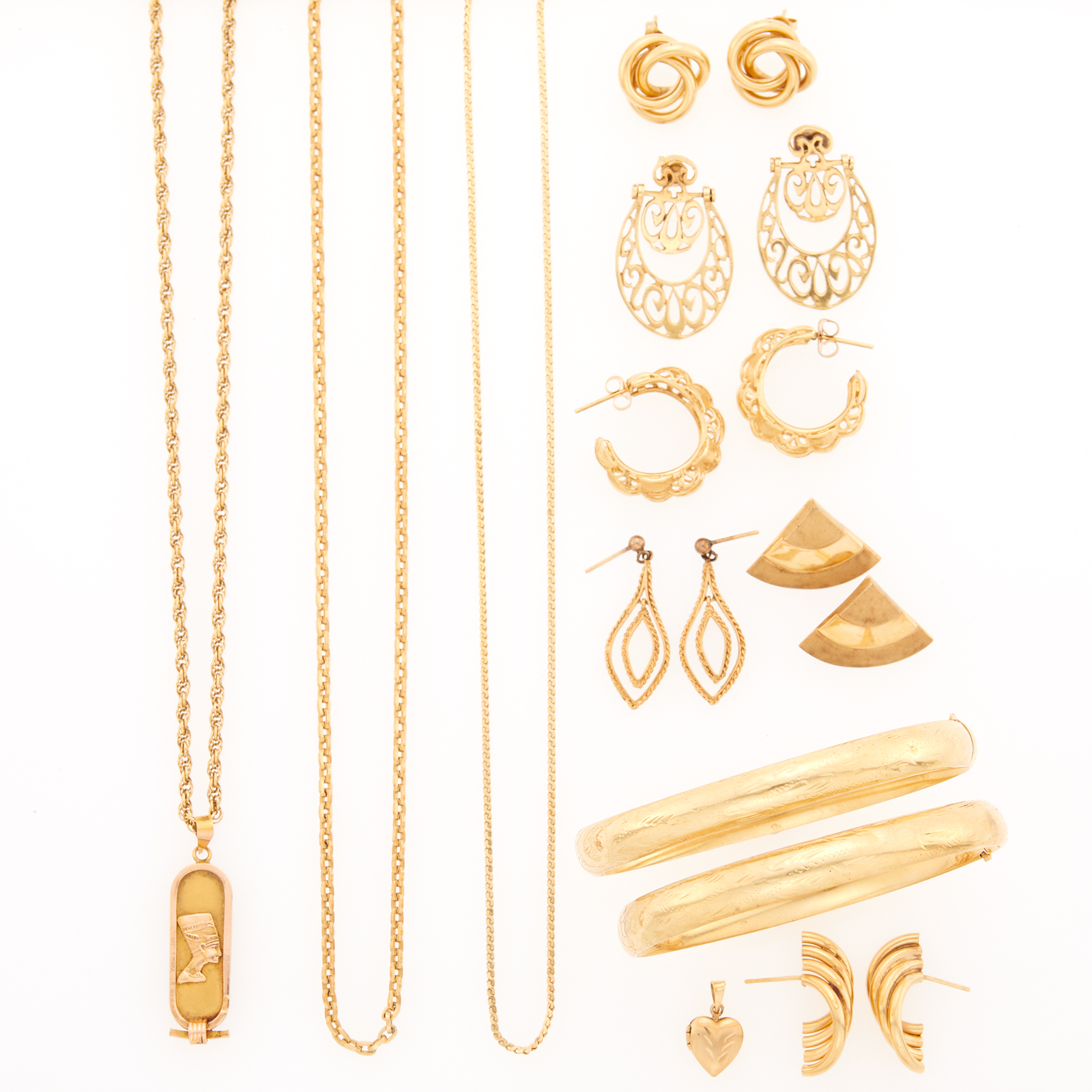 Lot image - Group of Gold Jewelry