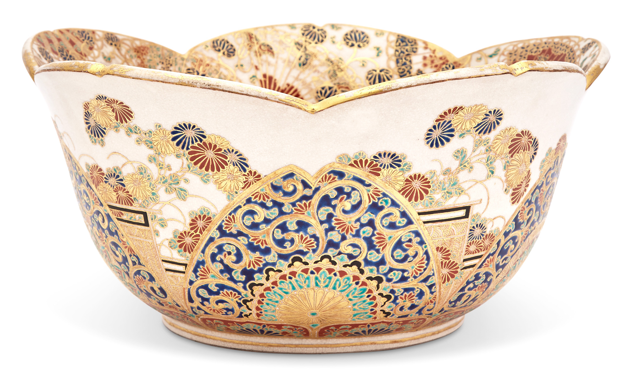 Lot image - A Large Japanese Satsuma Bowl