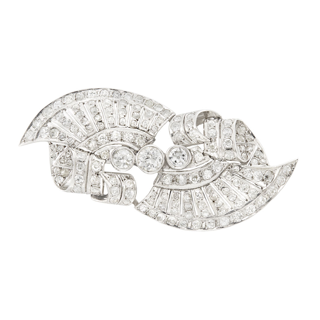 Lot image - Platinum and Diamond Brooch