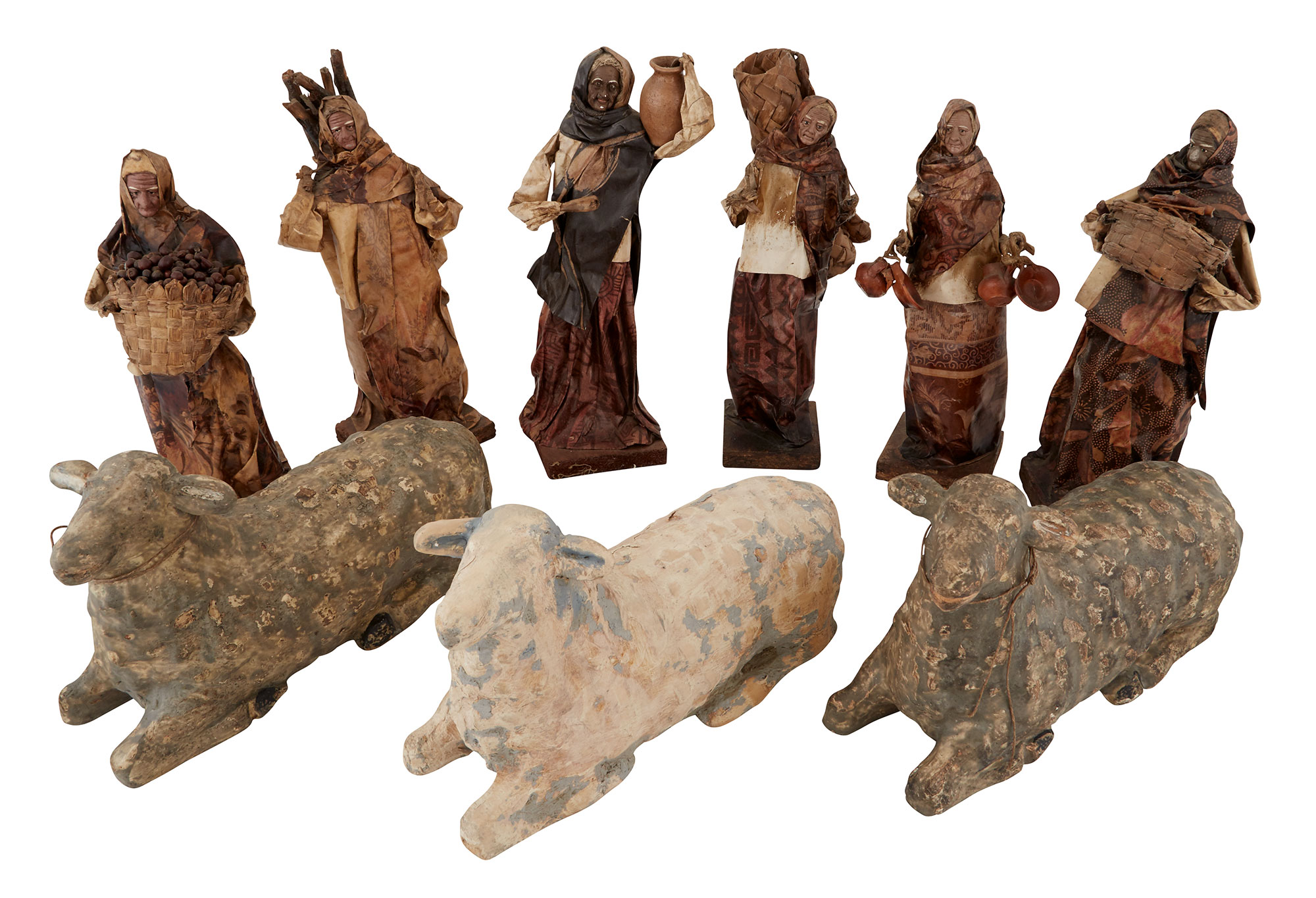 Lot image - Set of Six Crèche Figures