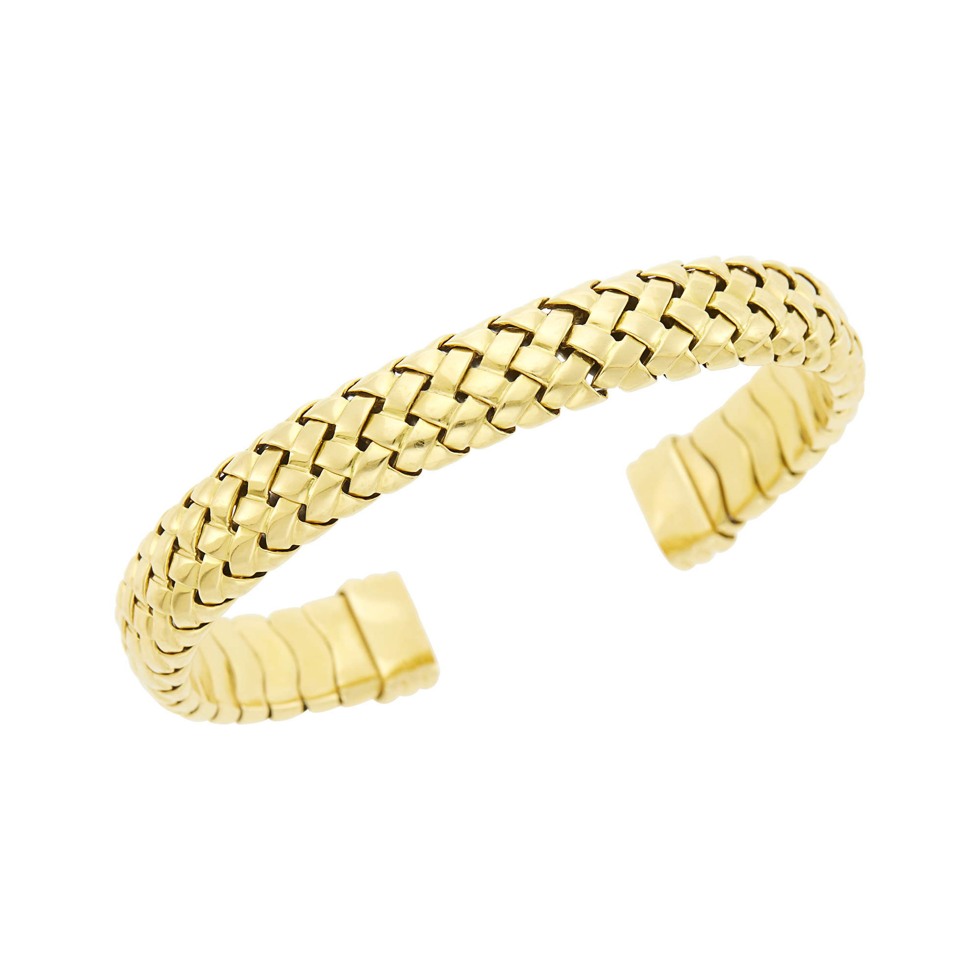 Lot image - Tiffany & Co. Gold Vannerie Bracelet