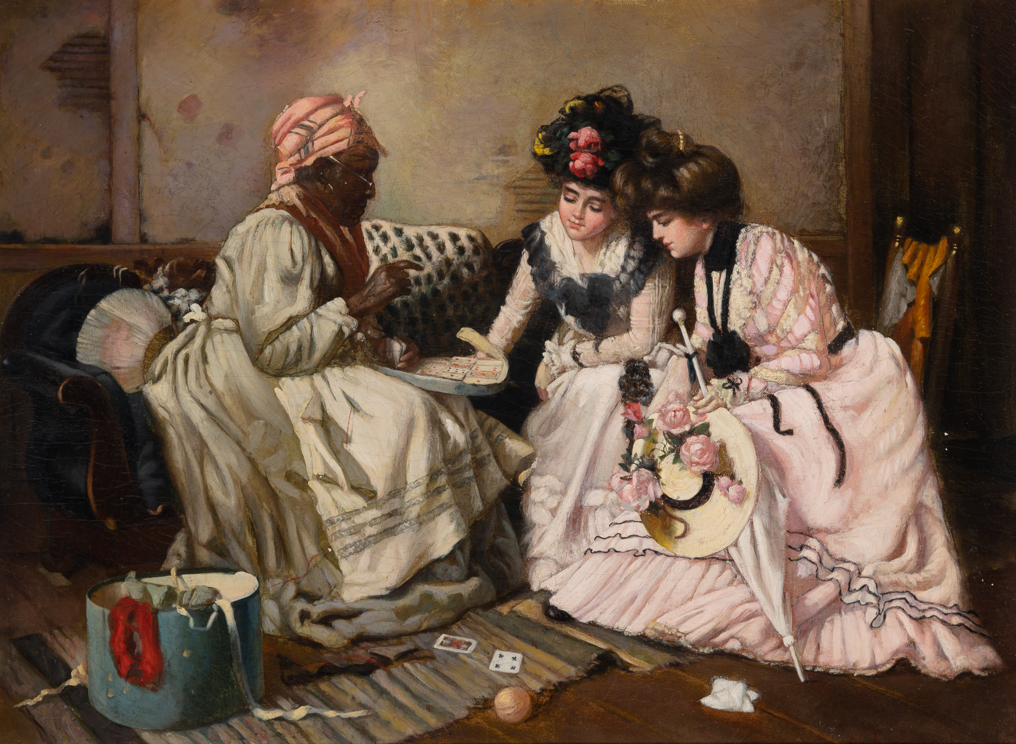 Lot image - Harry Roseland  American, 1865/68-1950  Reading the Cards