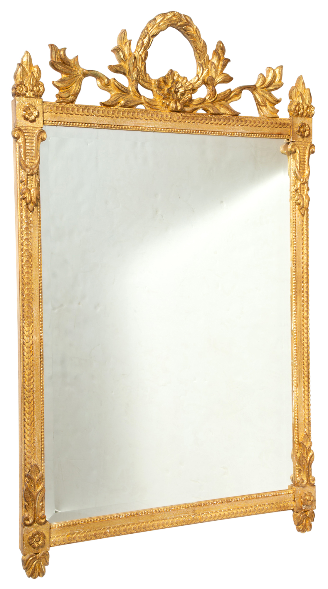Lot image - Continental Neoclassical Style Giltwood Mirror