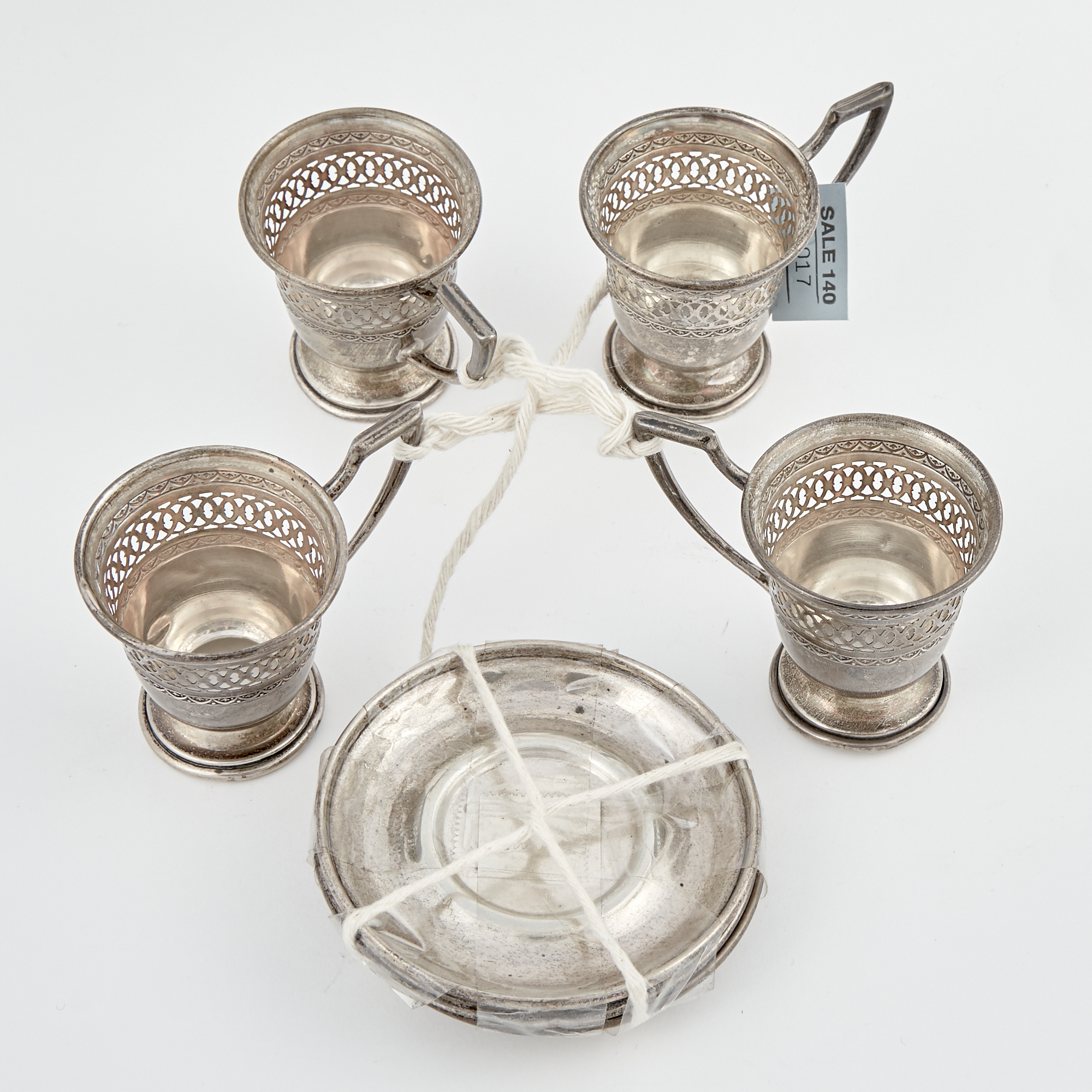 Lot image - 8 Pieces of Silver, 7 ozs., damaged