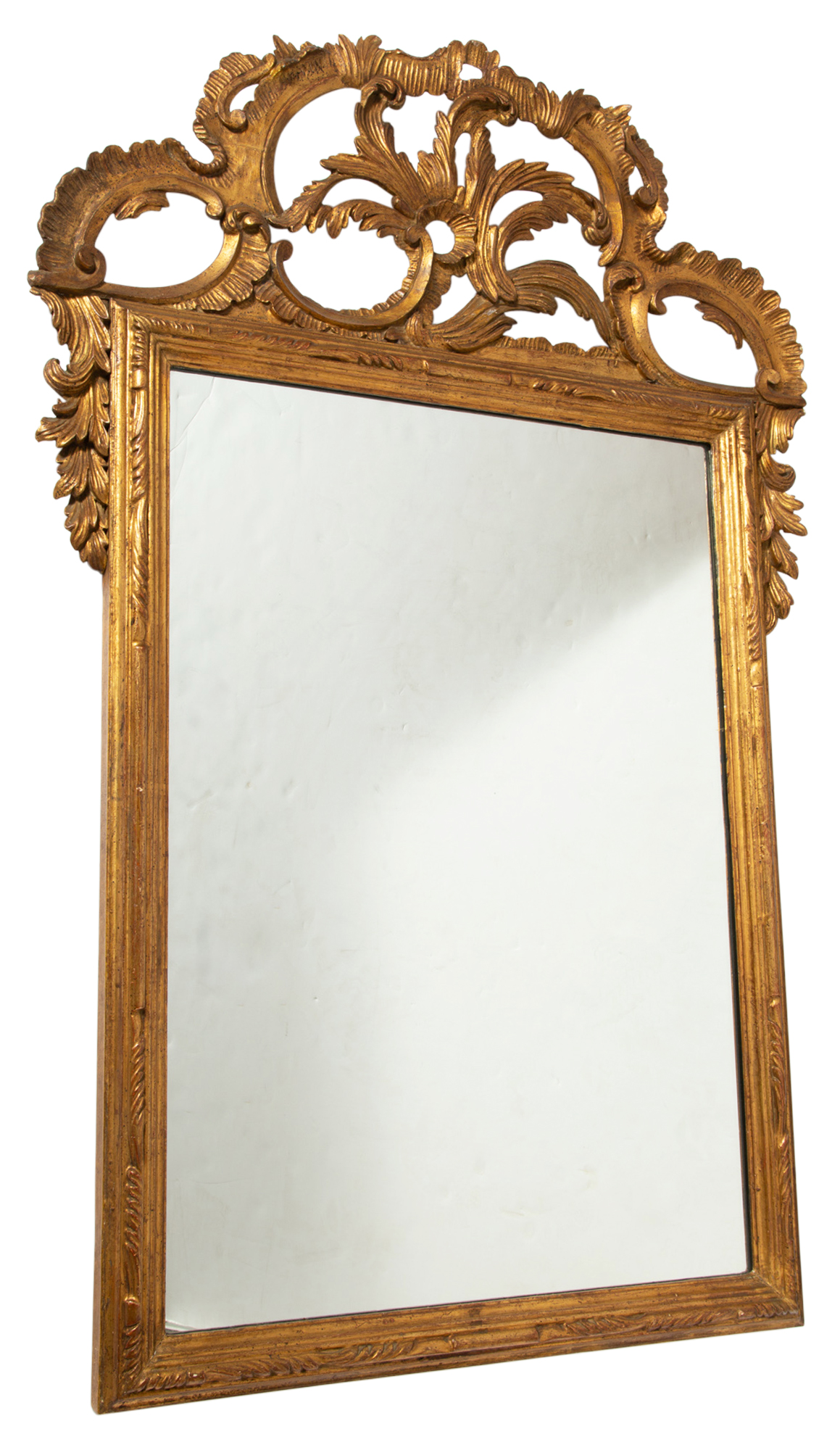 Lot image - Continental Rococo Style Giltwood Mirror