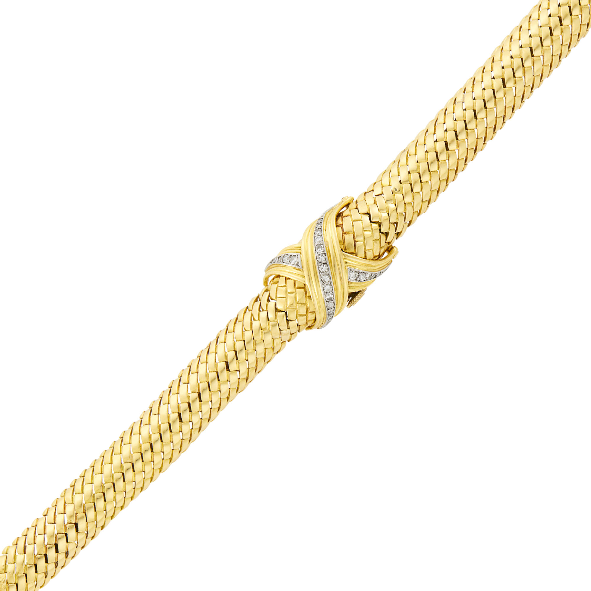 Lot image - Gubelin Gold and Diamond Bracelet-Watch