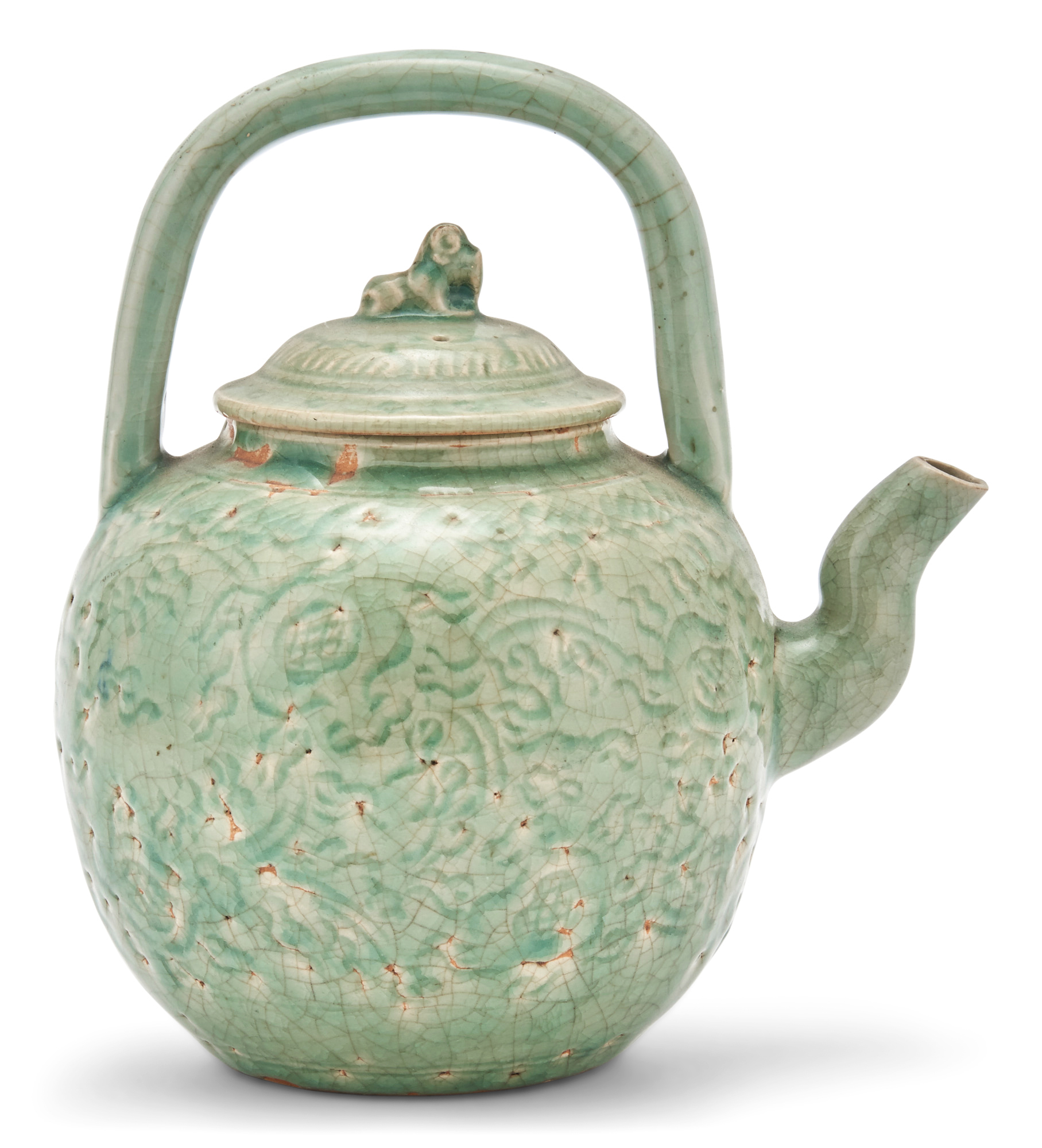 Lot image - A Korean Celadon Glazed Teapot