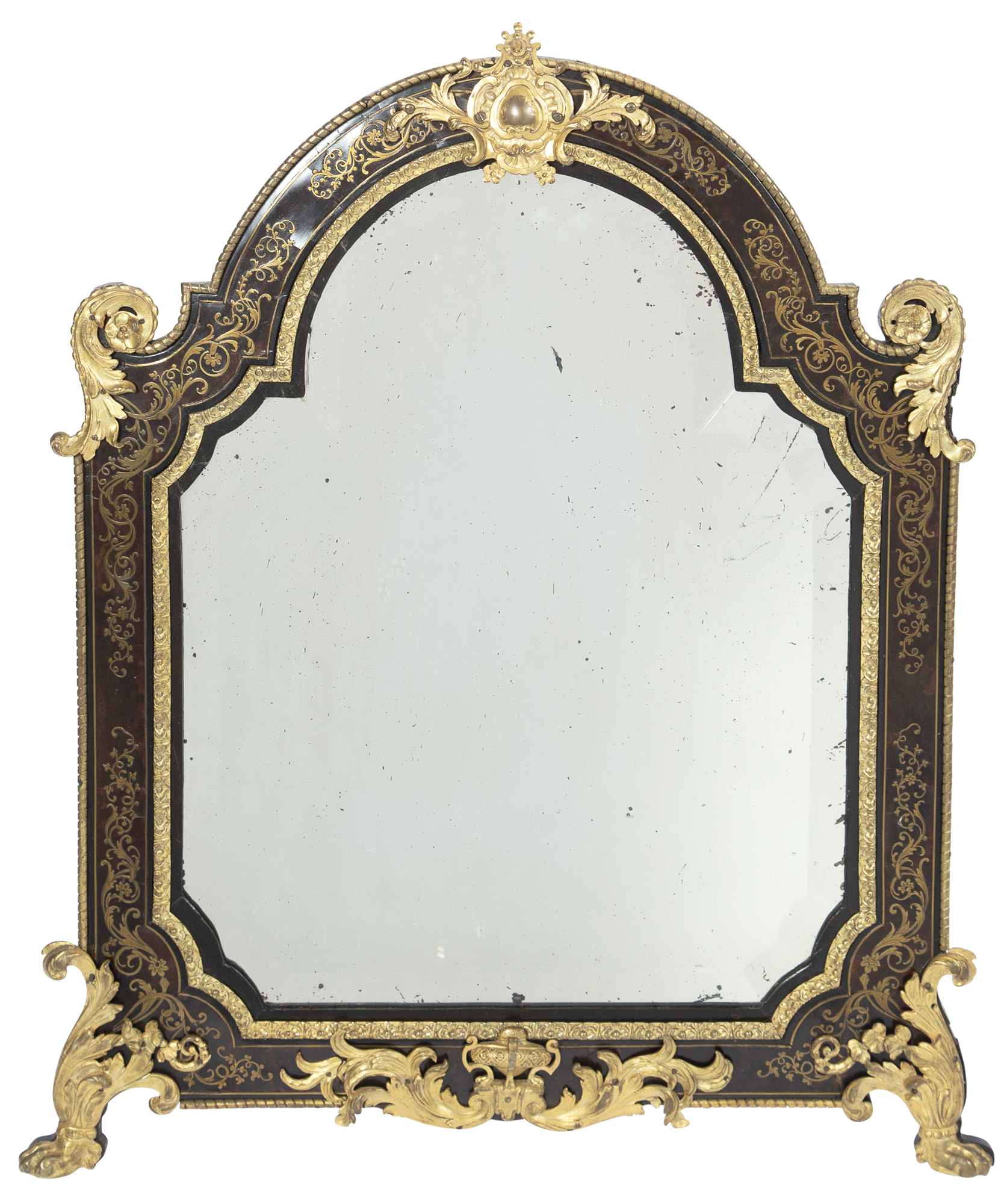 Lot image - Louis XIV Style Boulle Marquetry Dressing Mirror