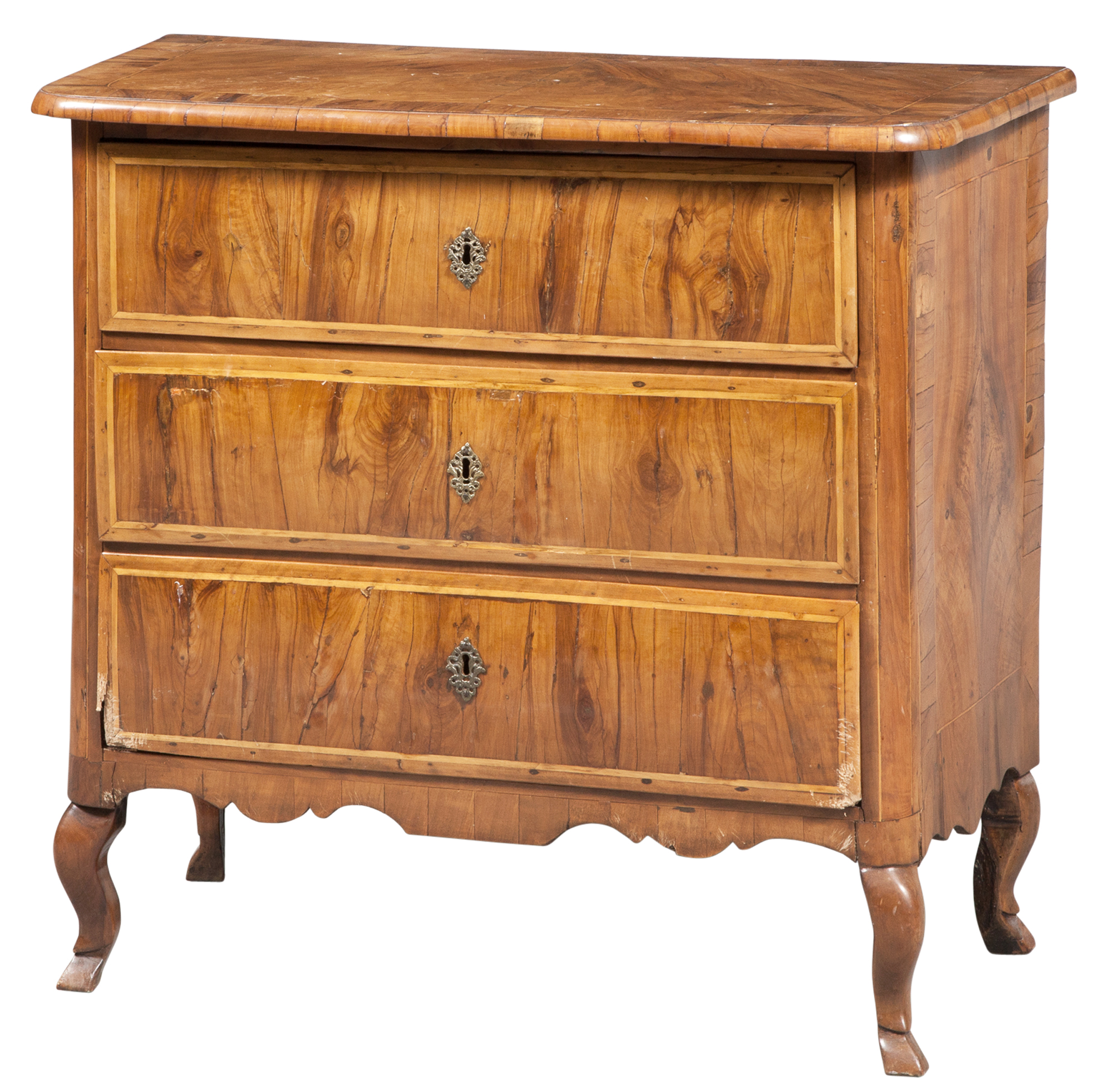 Lot image - Italian Walnut Parquetry Commode