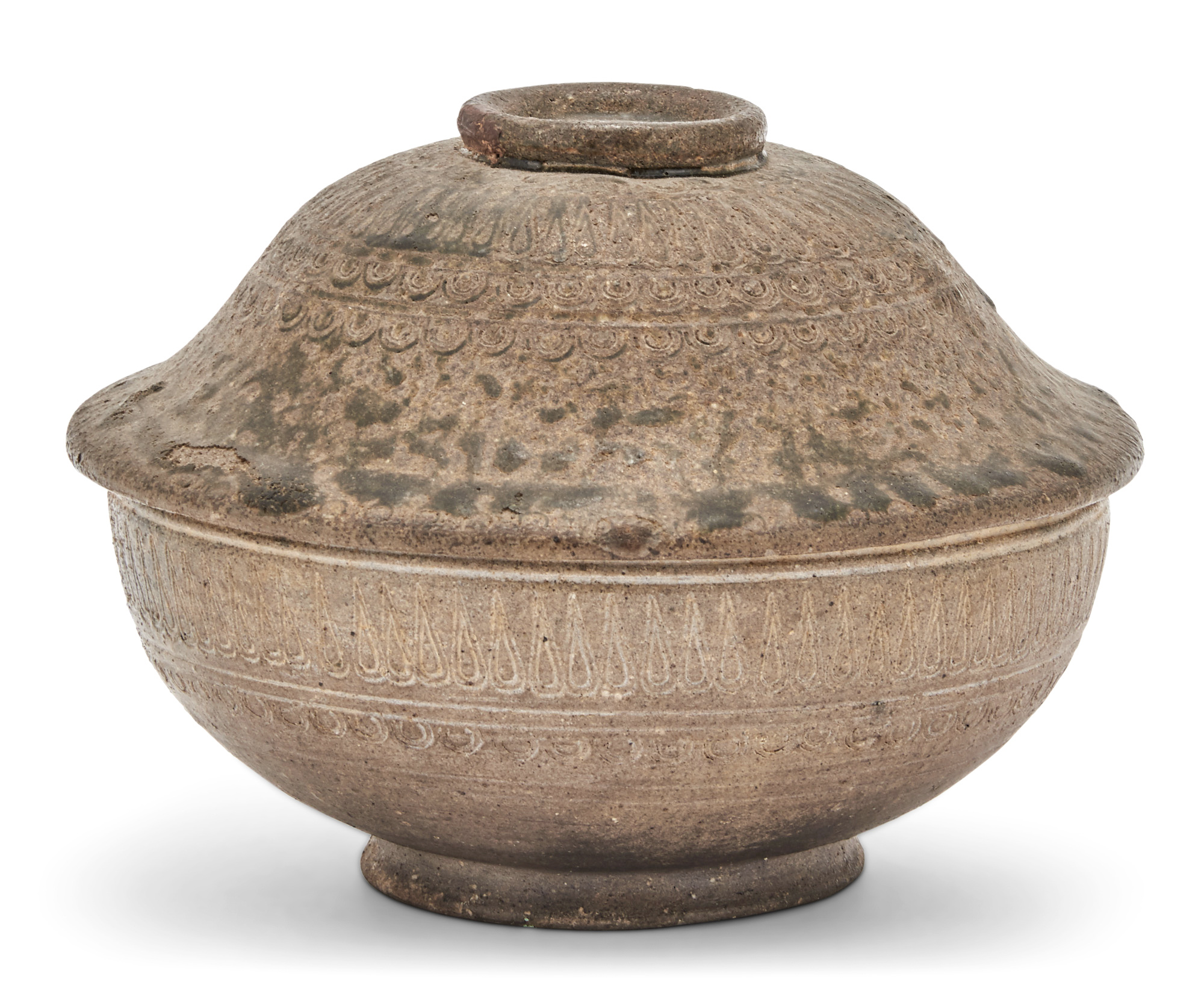 Lot image - A Korean Pottery Bowl and Cover