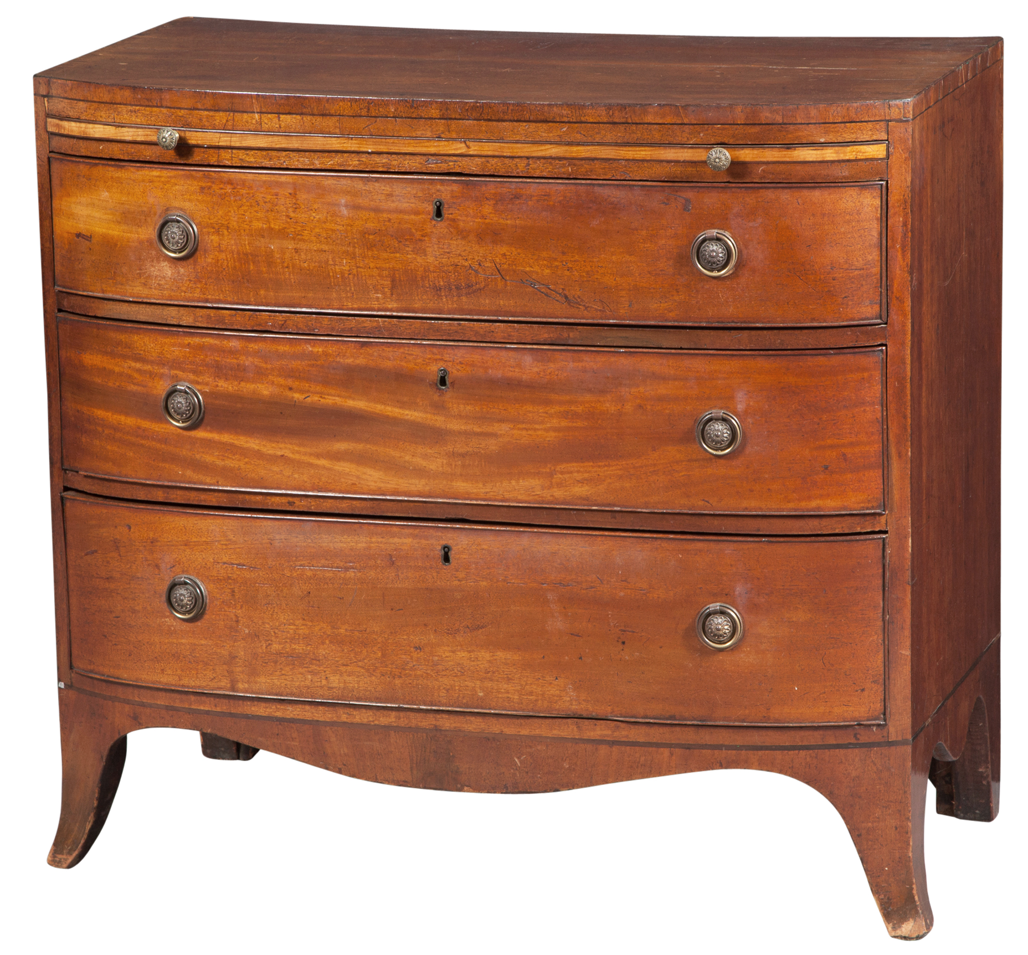 Lot image - George III Inlaid Mahogany Chest of Drawers