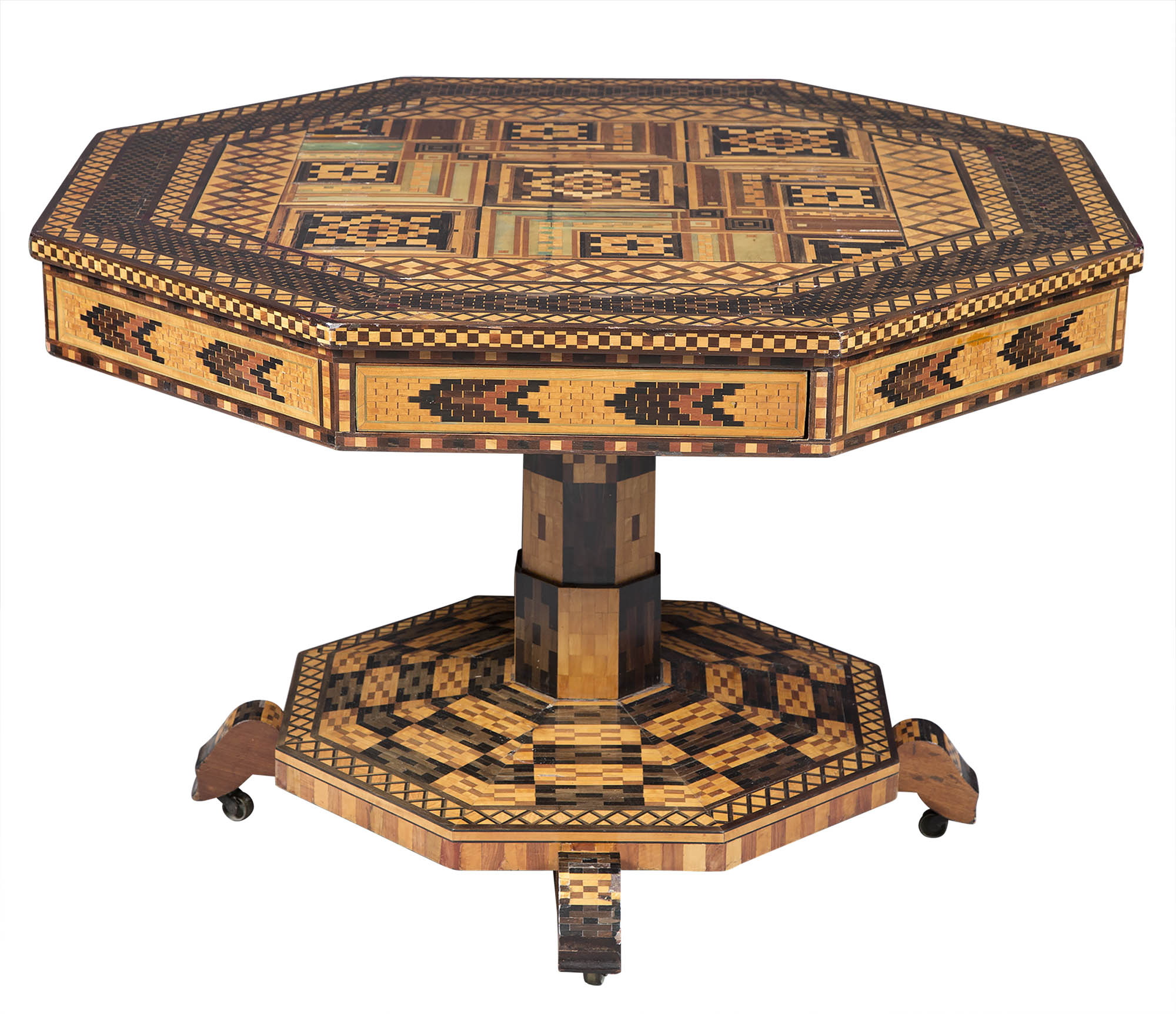 Lot image - 19th Century Marquetry Center Table