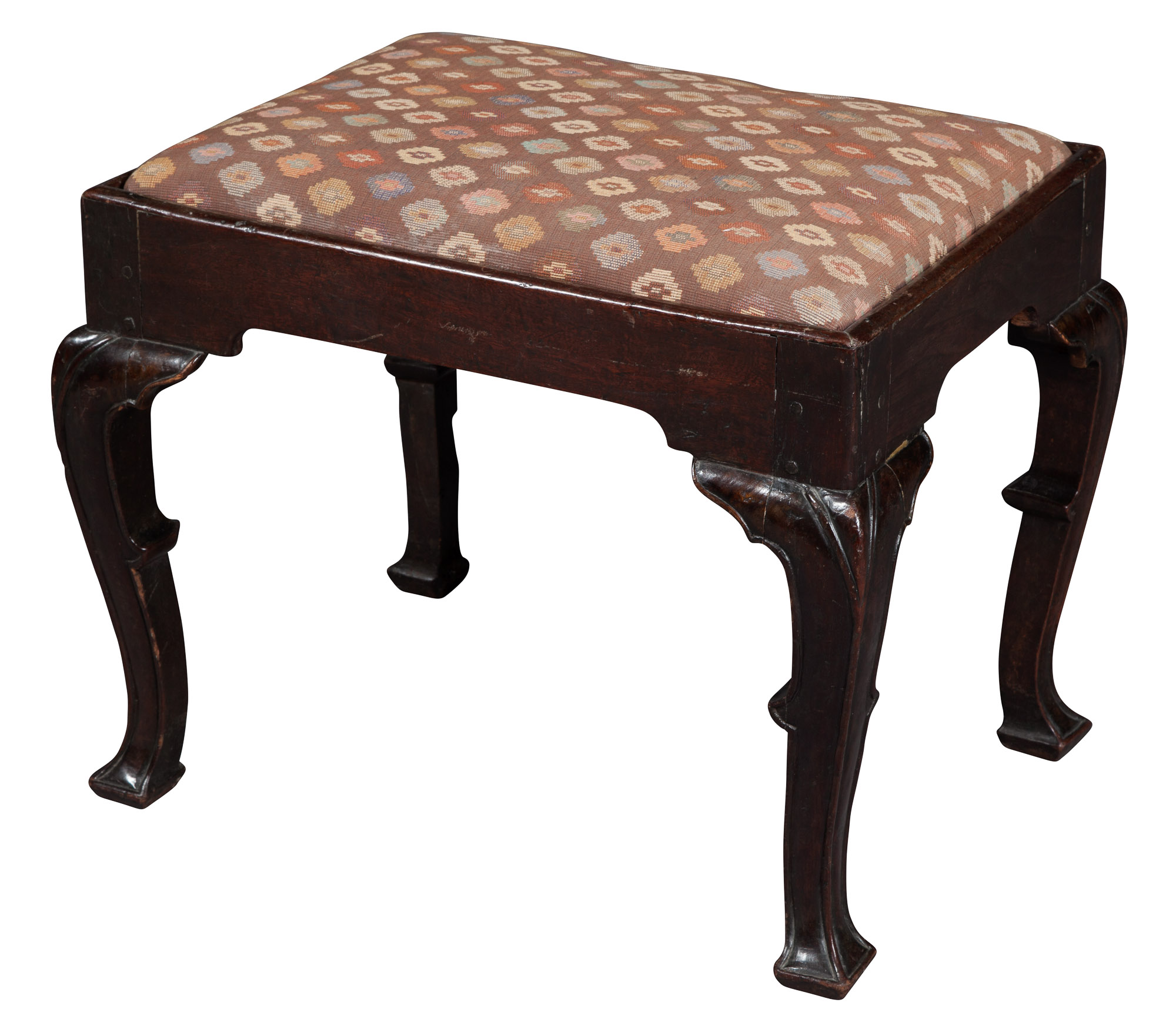Lot image - George II Mahogany Stool