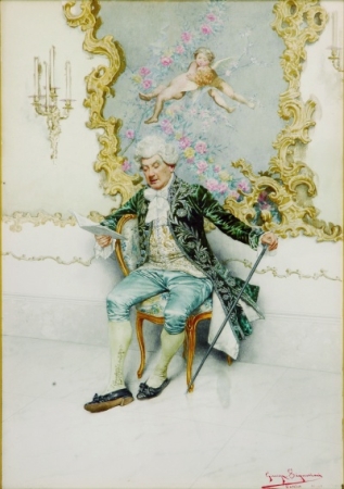 Lot image - Giuseppe Signorini Italian, 1857-1932 AN ELEGANT GENTLEMAN