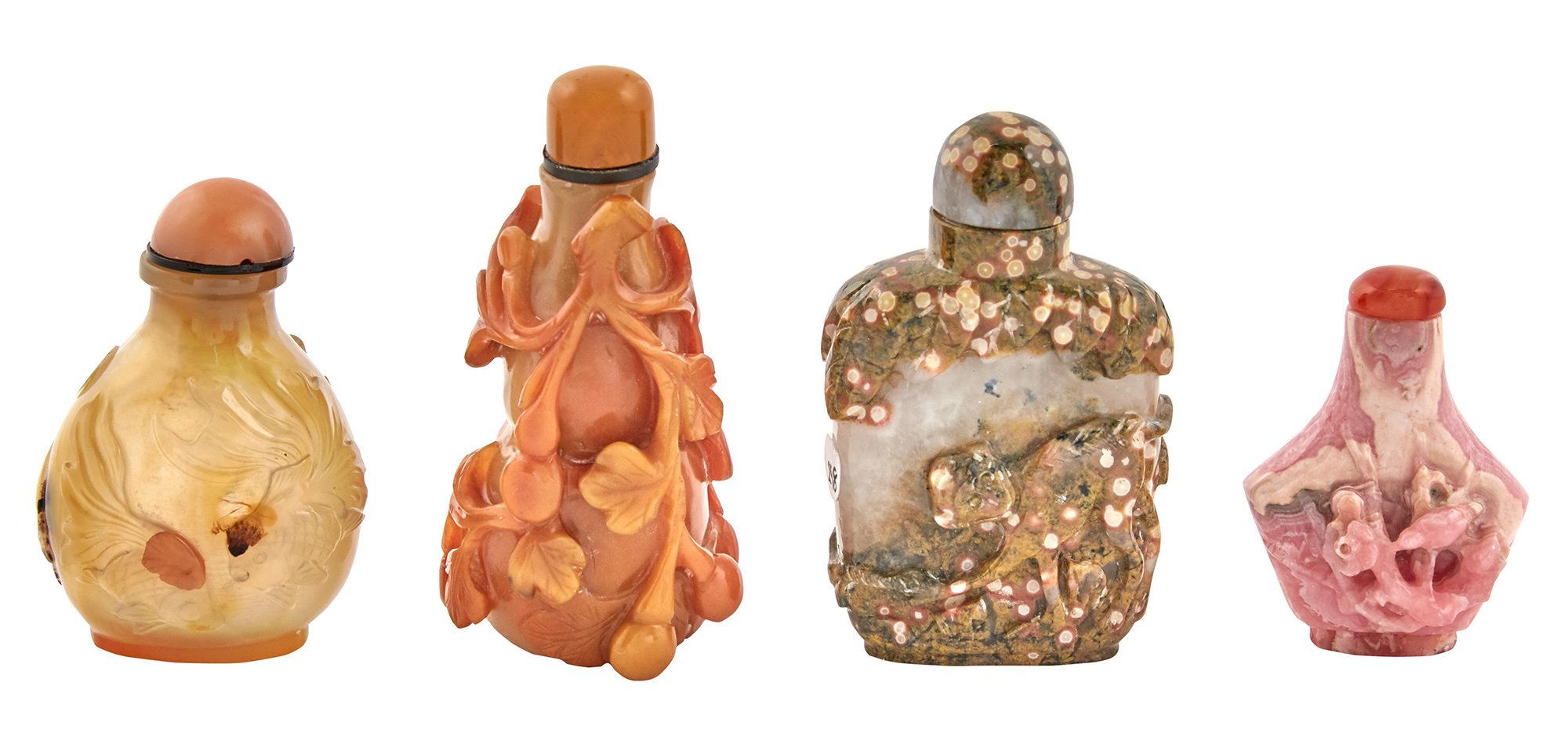 Lot image - Group of Four Miscellaneous Chinese Snuff Bottles