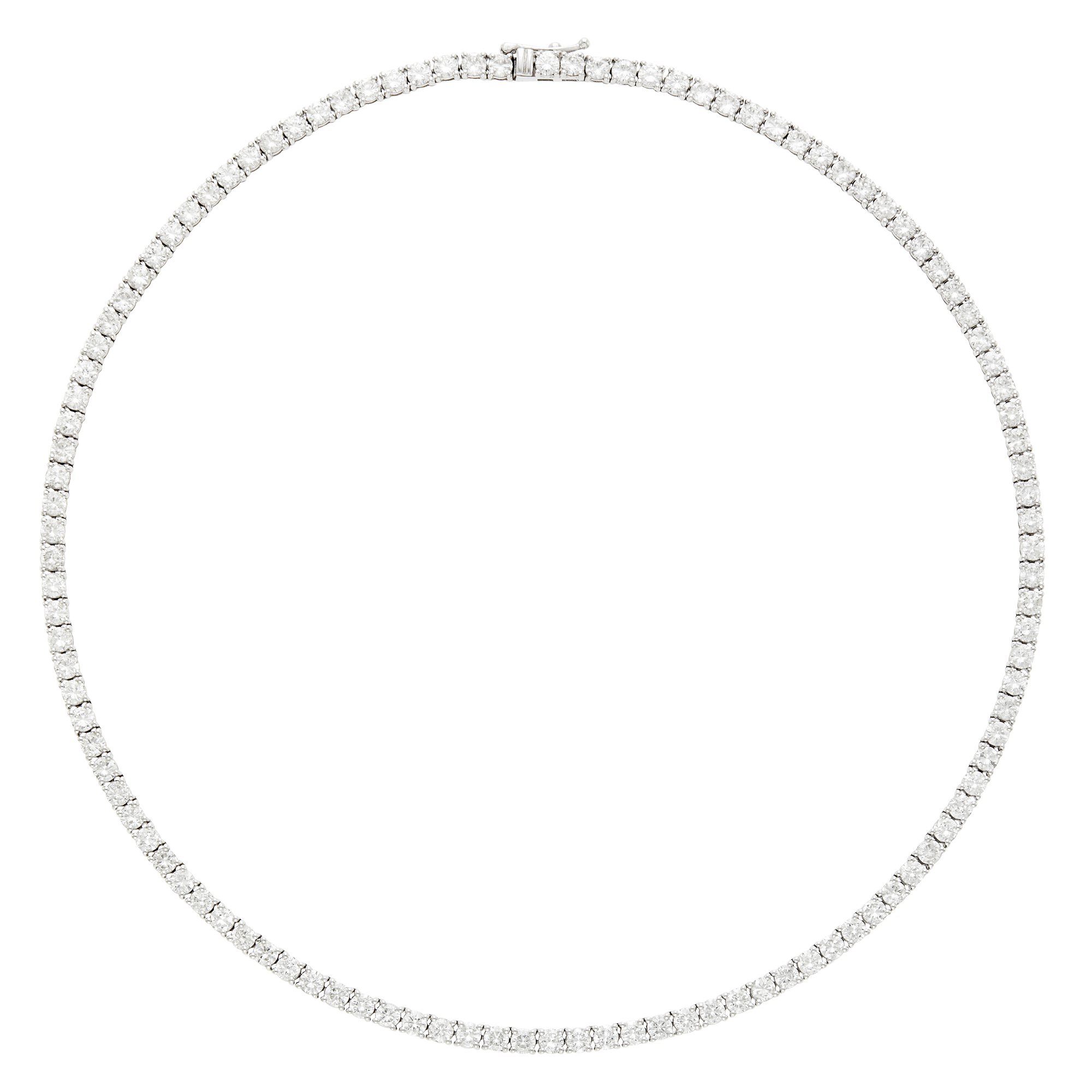 Lot image - White Gold and Diamond Necklace