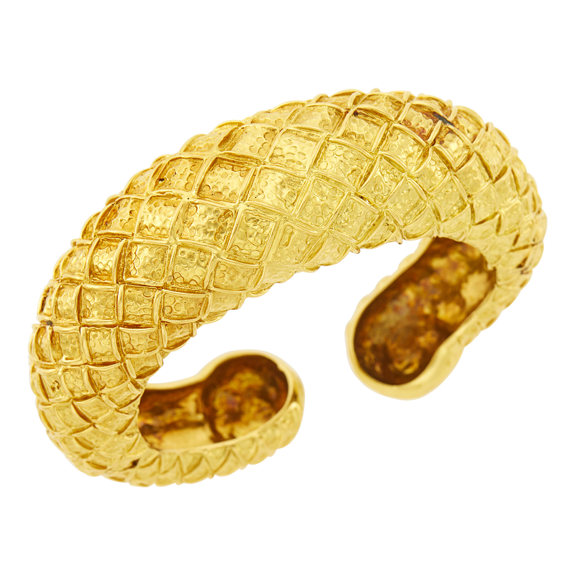 Lot image - David Webb Gold Cuff Bangle Bracelet
