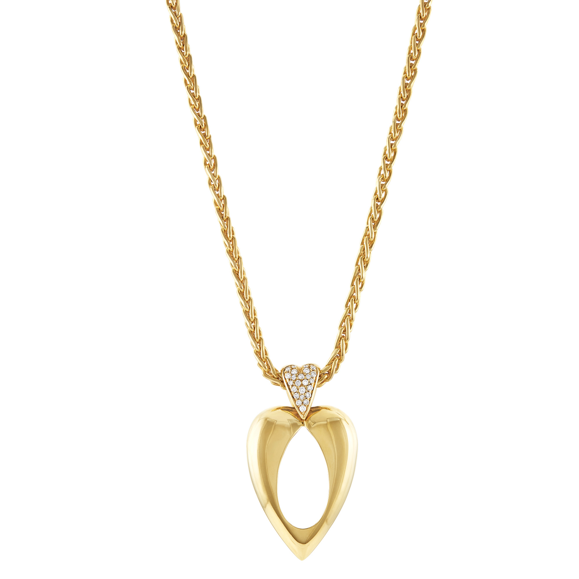 Lot image - Gold and Diamond Pendant and Chain, Piaget