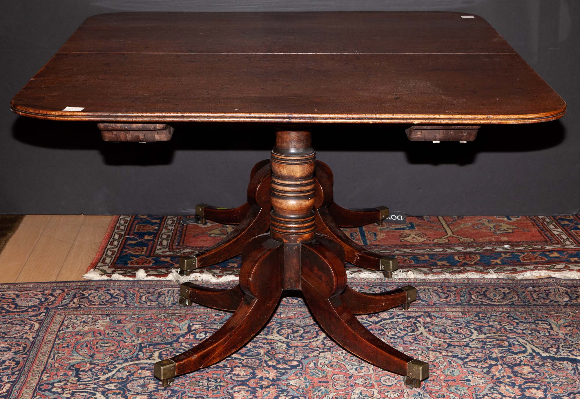 Lot image - George IV Mahogany Two-Pedestal Dining Table