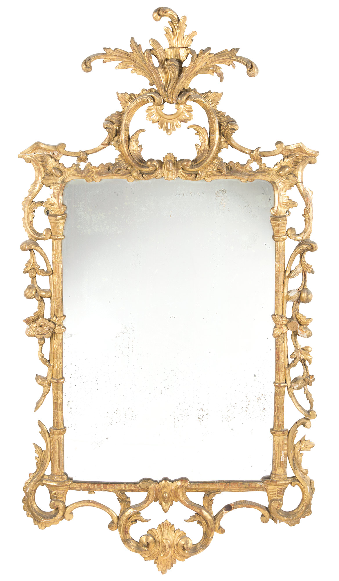 Lot image - George II Giltwood Mirror
