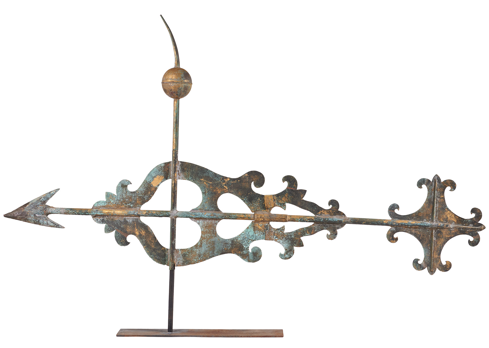 Lot image - Sheet Copper Large Banner Weathervane