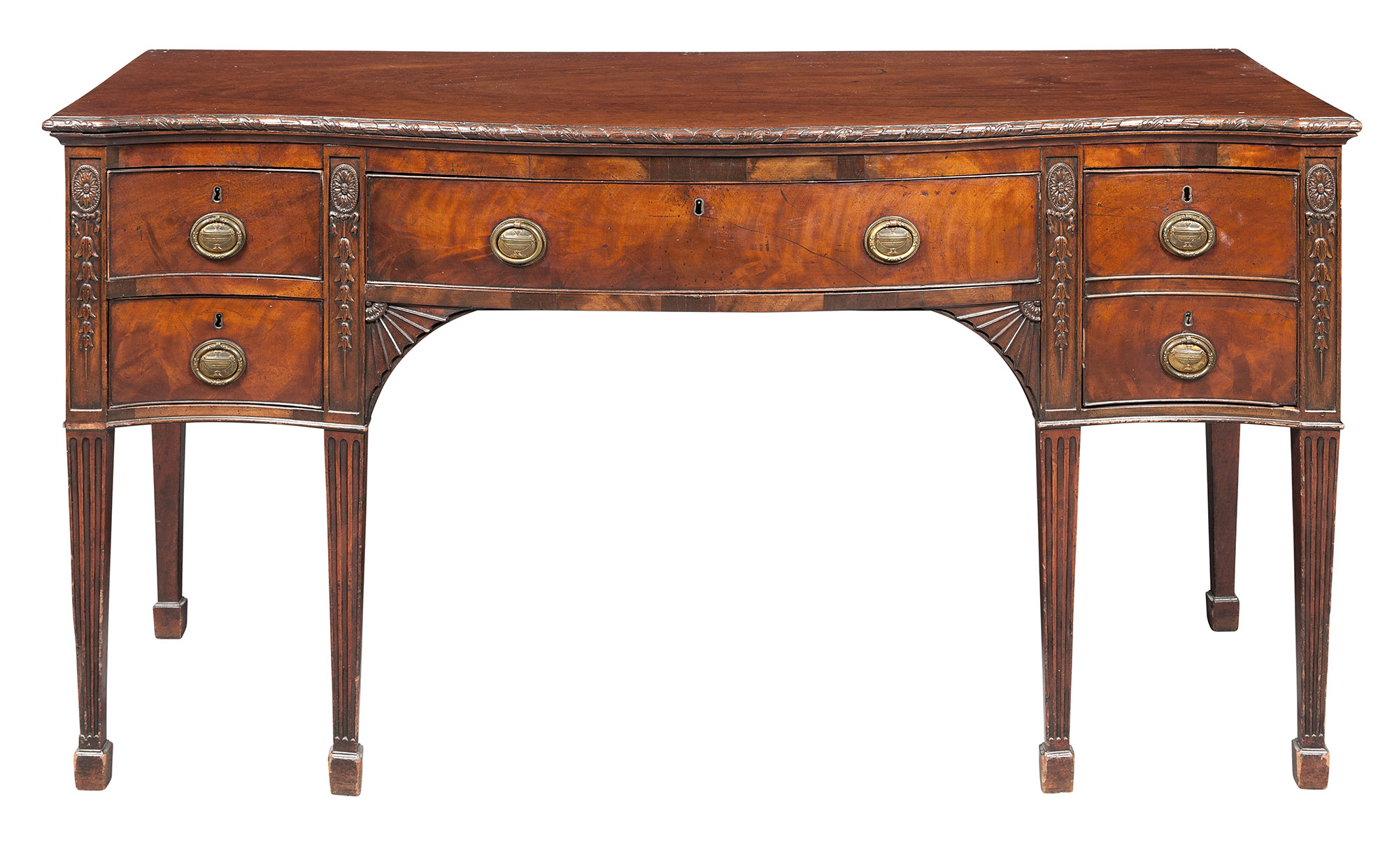 Lot image - George III Mahogany Sideboard