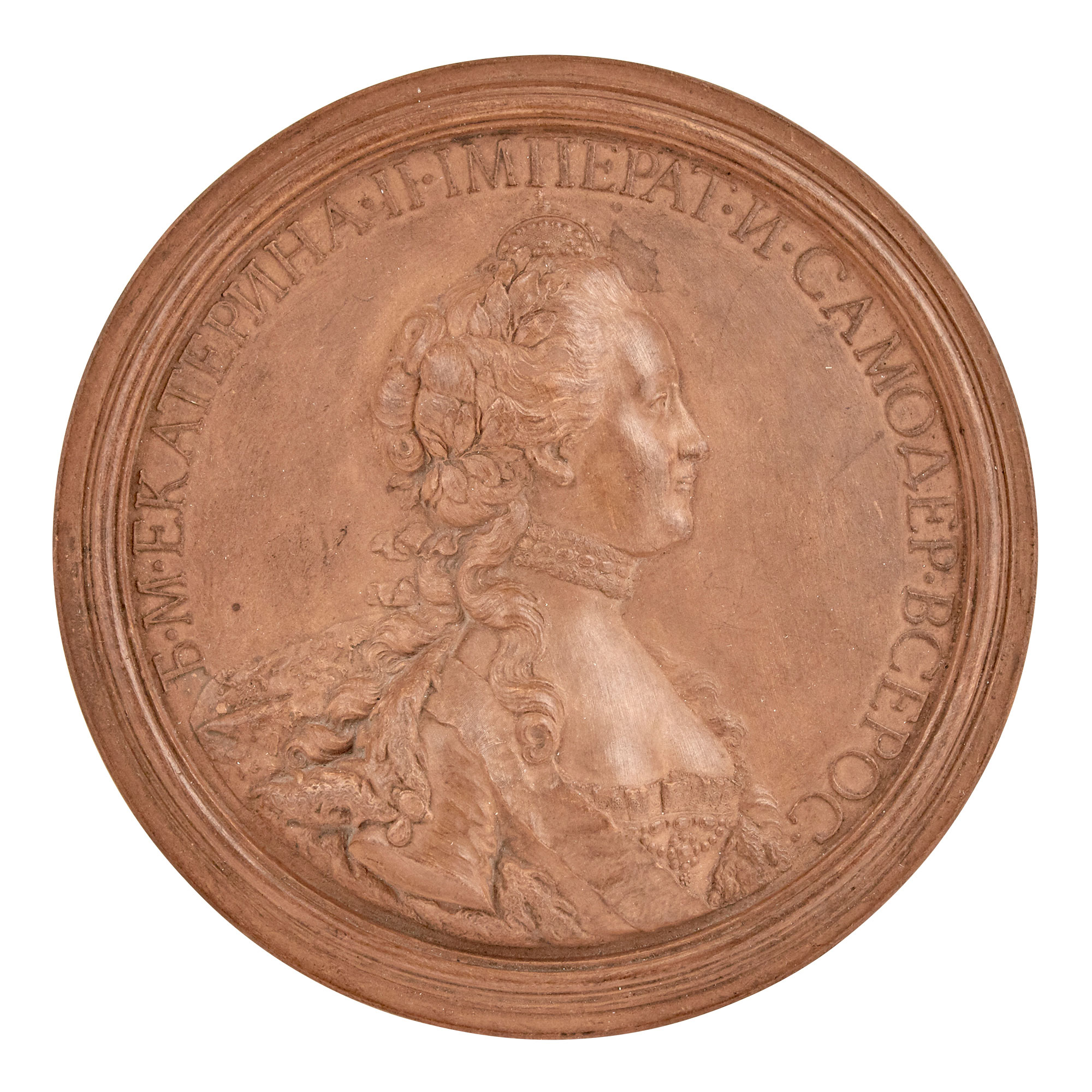 Lot image - Terracotta Medallion of Empress Catherine II of Russia