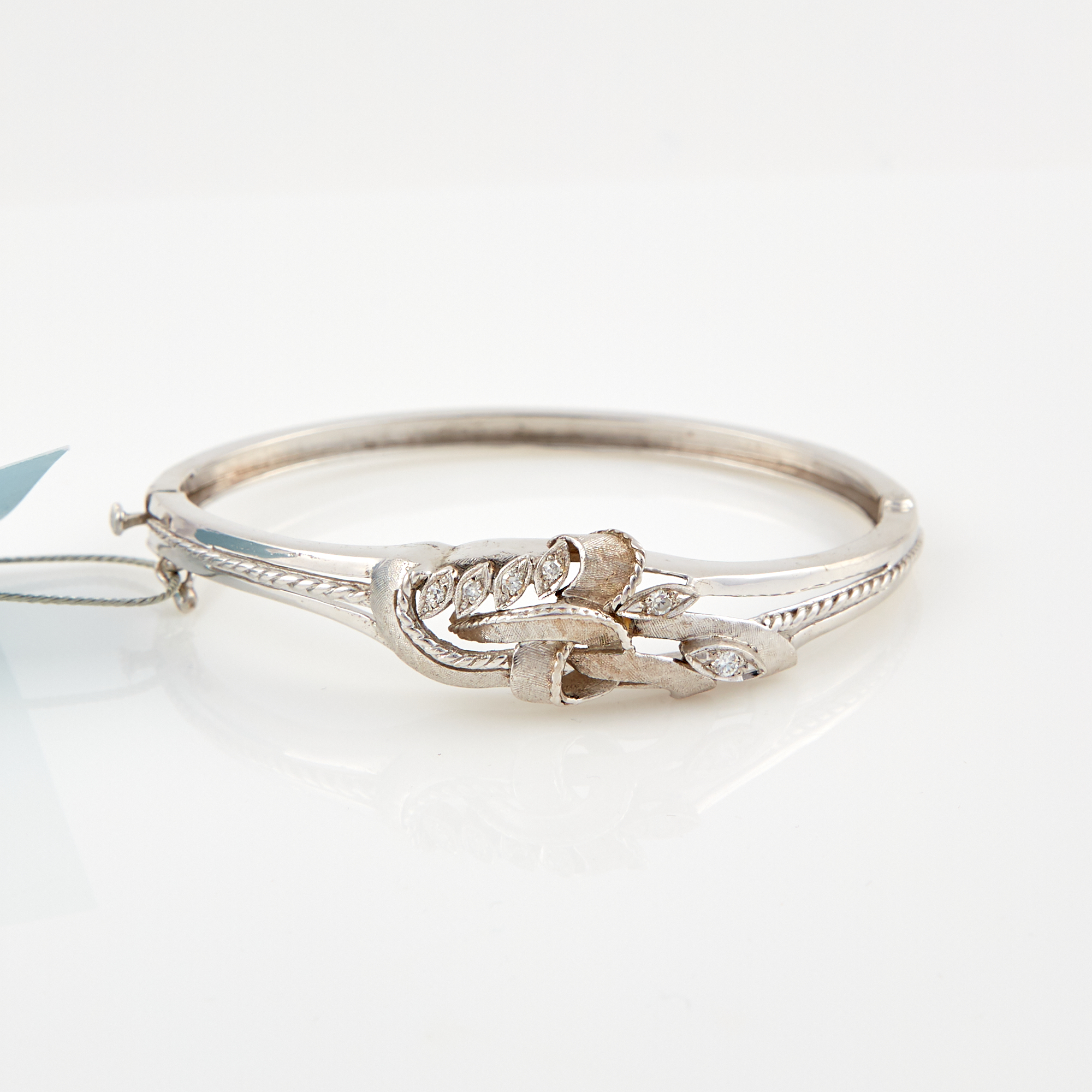 Lot image - Diamond Rigid Bracelet, 14K 14 dwt.