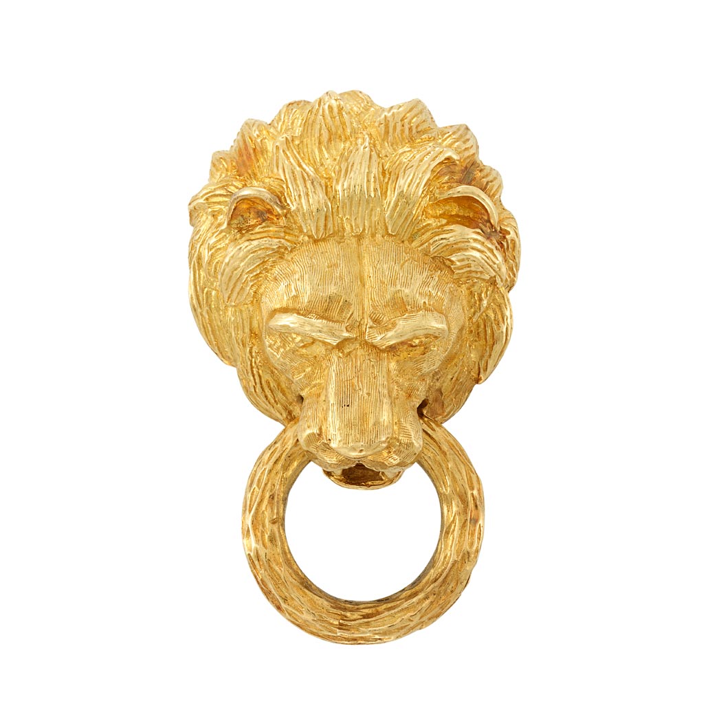 Lot image - Gold Lion Pendant-Brooch, Van Cleef & Arpels