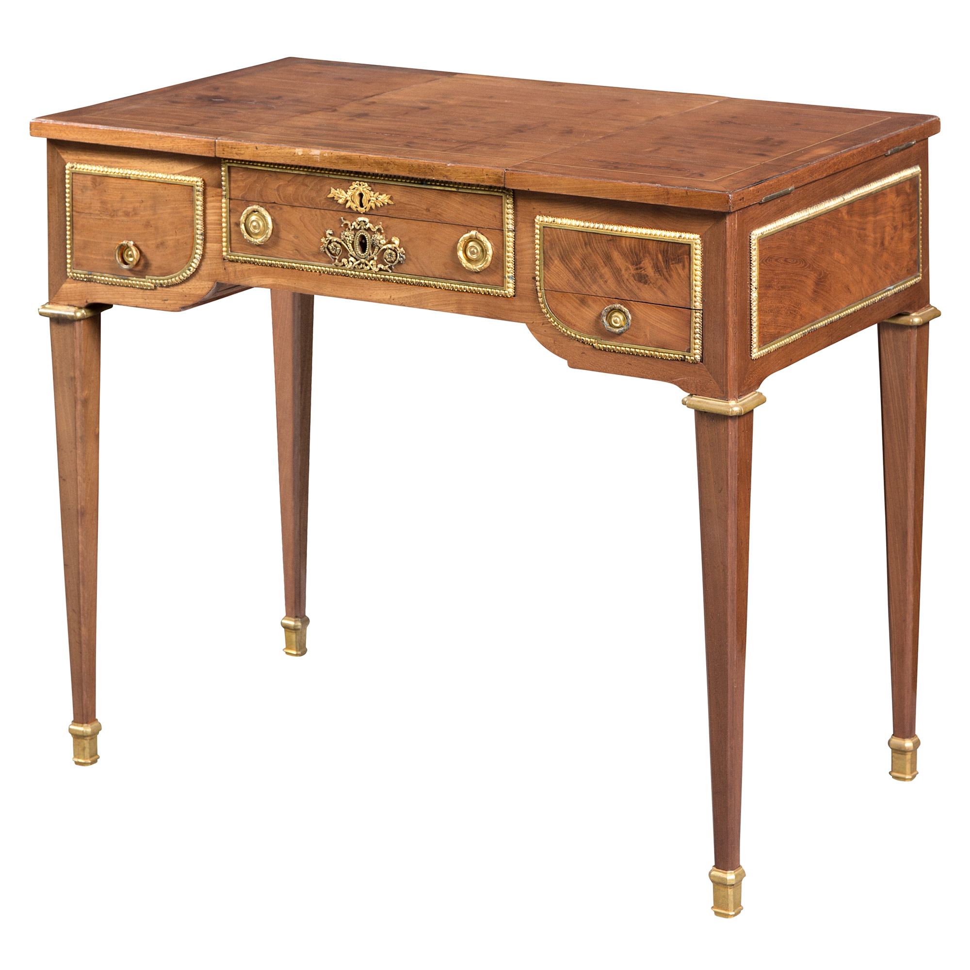 Lot image - Louis XVI Ormolu-Mounted Mahogany Dressing Table