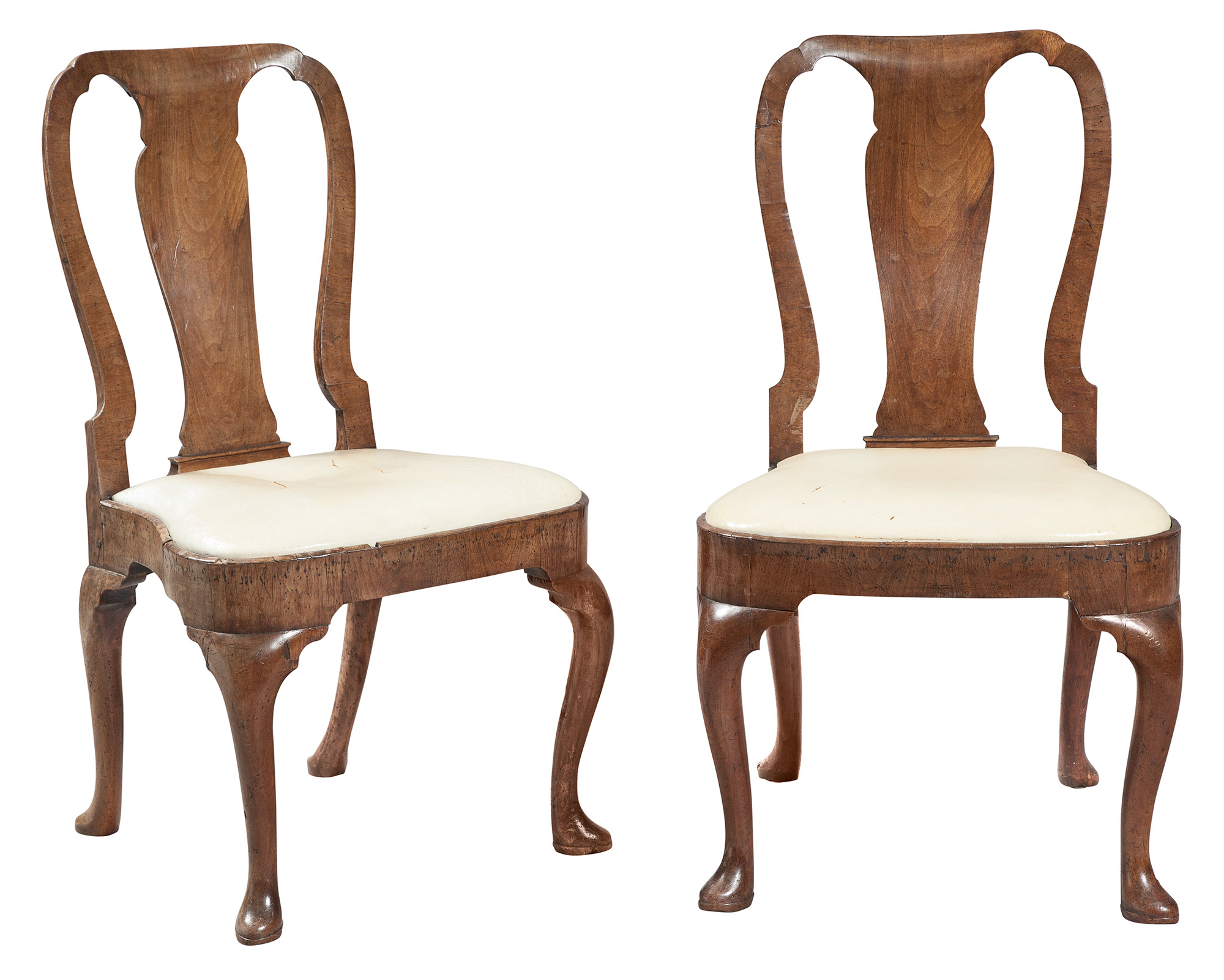 Lot image - Pair of George II Walnut Side Chairs