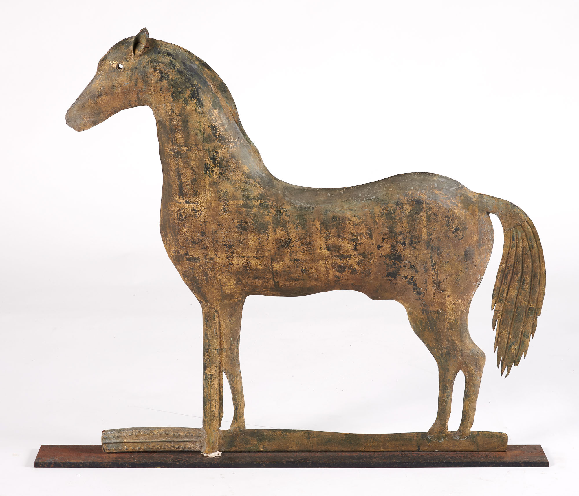Lot image - Gilt Metal Standing Horse Weathervane