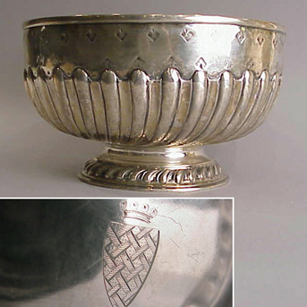 Lot image - William and Mary Silver Center Bowl