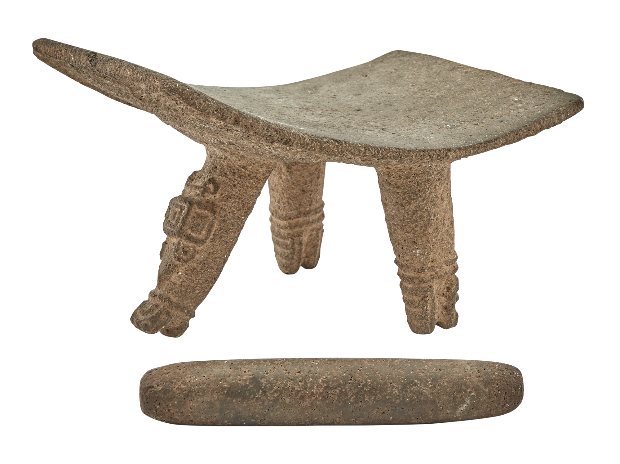 Lot image - A Meso-American Stone Metate and Mano
