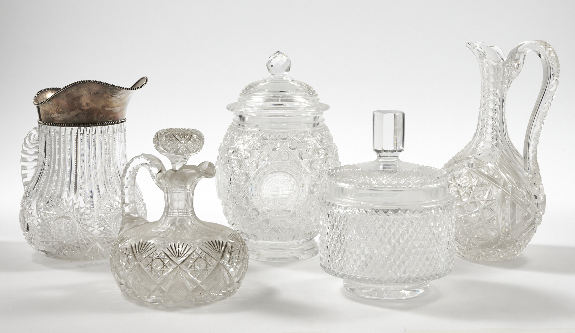 Lot image - Five Cut Glass Articles