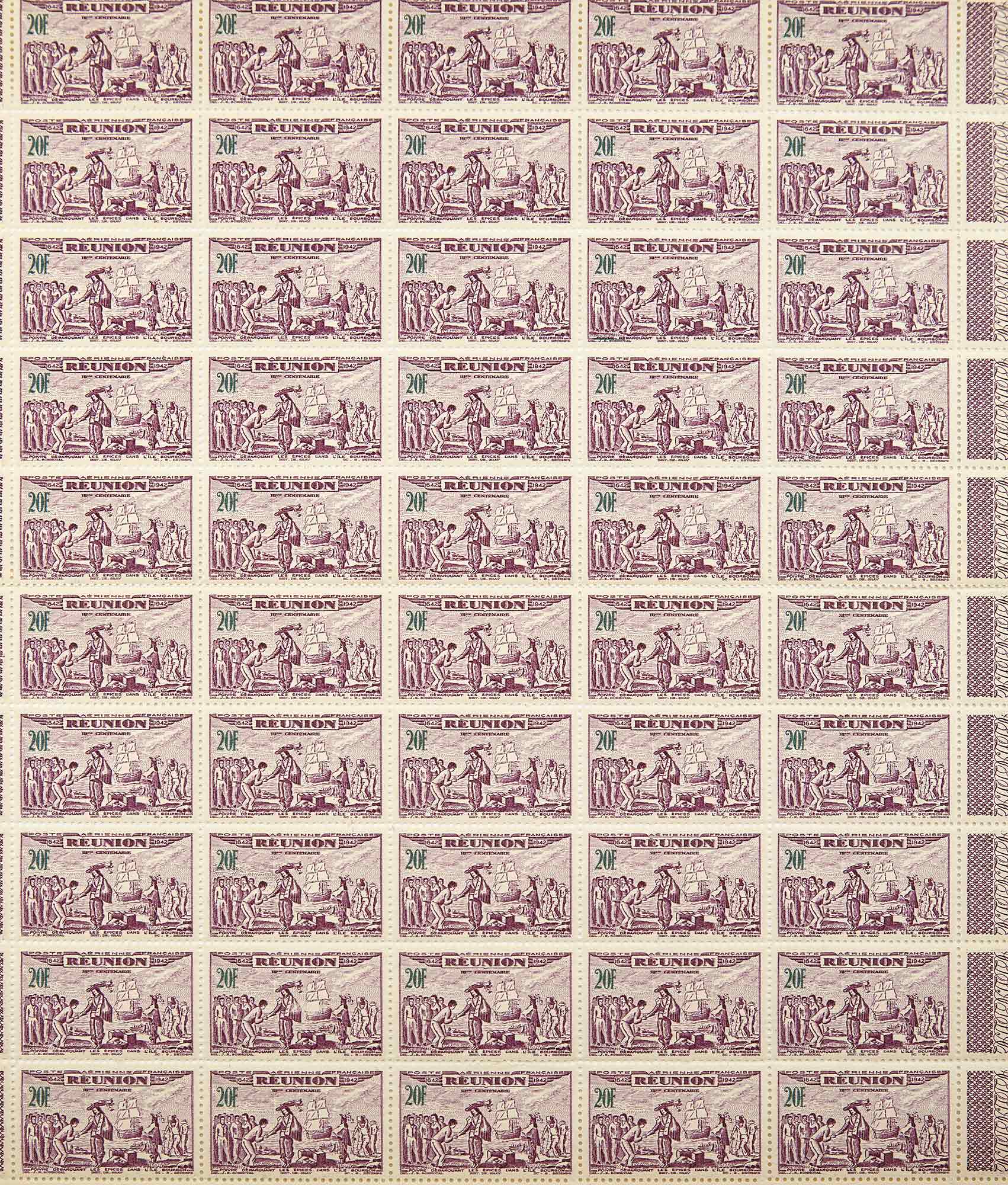 Lot image - Reunion 1943 Anniversary Issue, Scott 177B-G, C13A-F