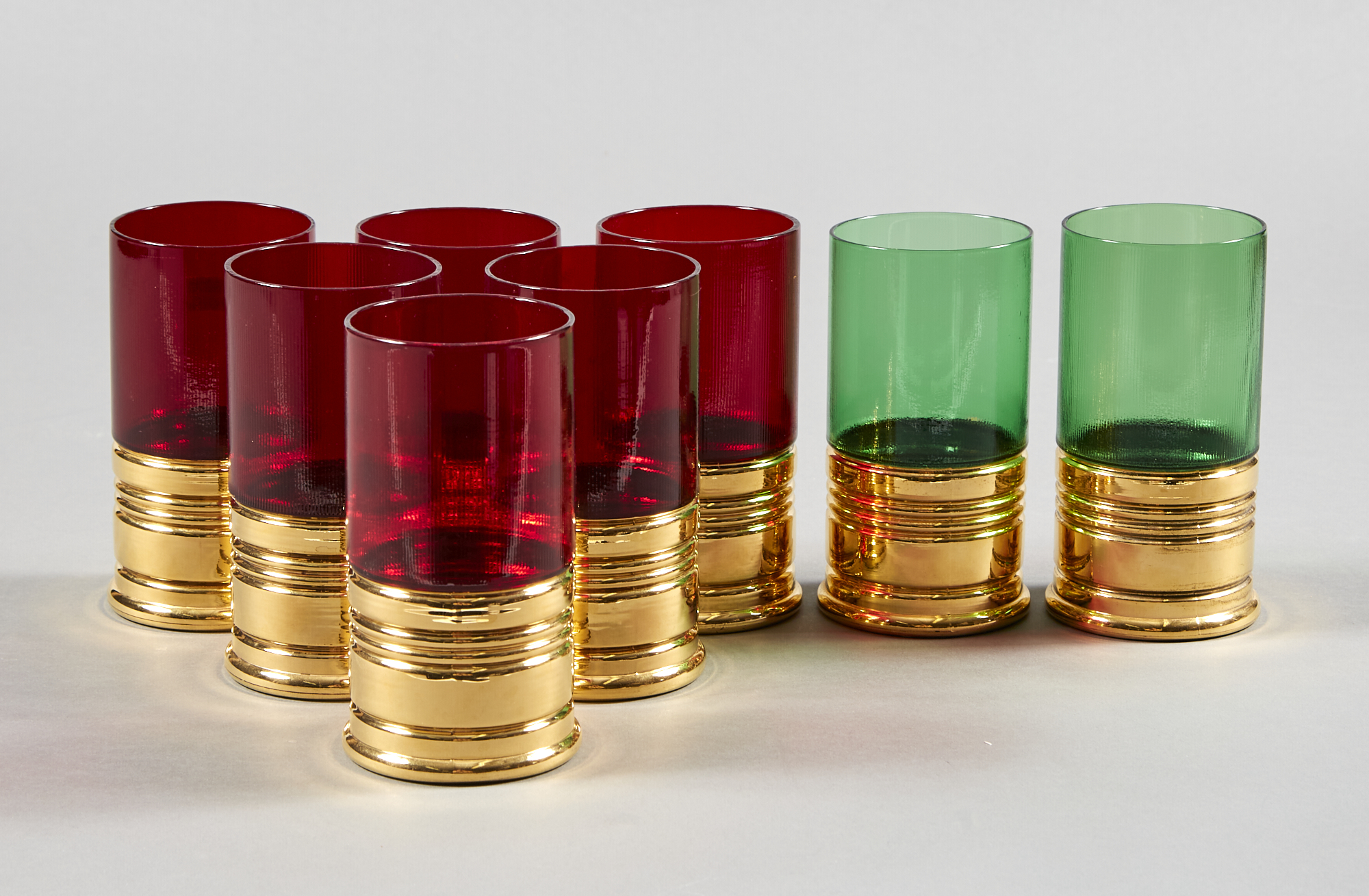 Lot image - Set of Eight Shotgun Big Shot Glasses