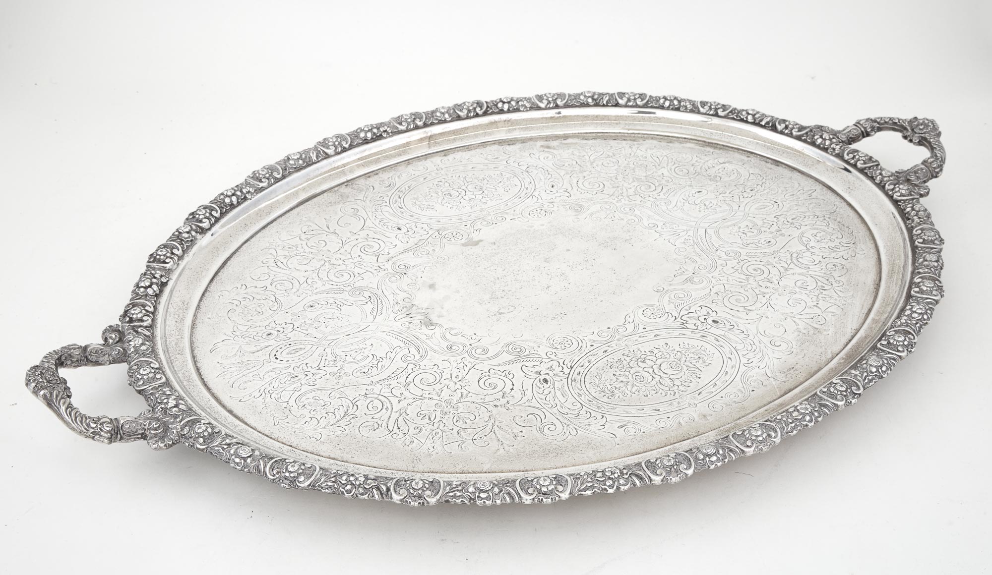 Lot image - Walker & Hall Silver Plated Two Handled Tray