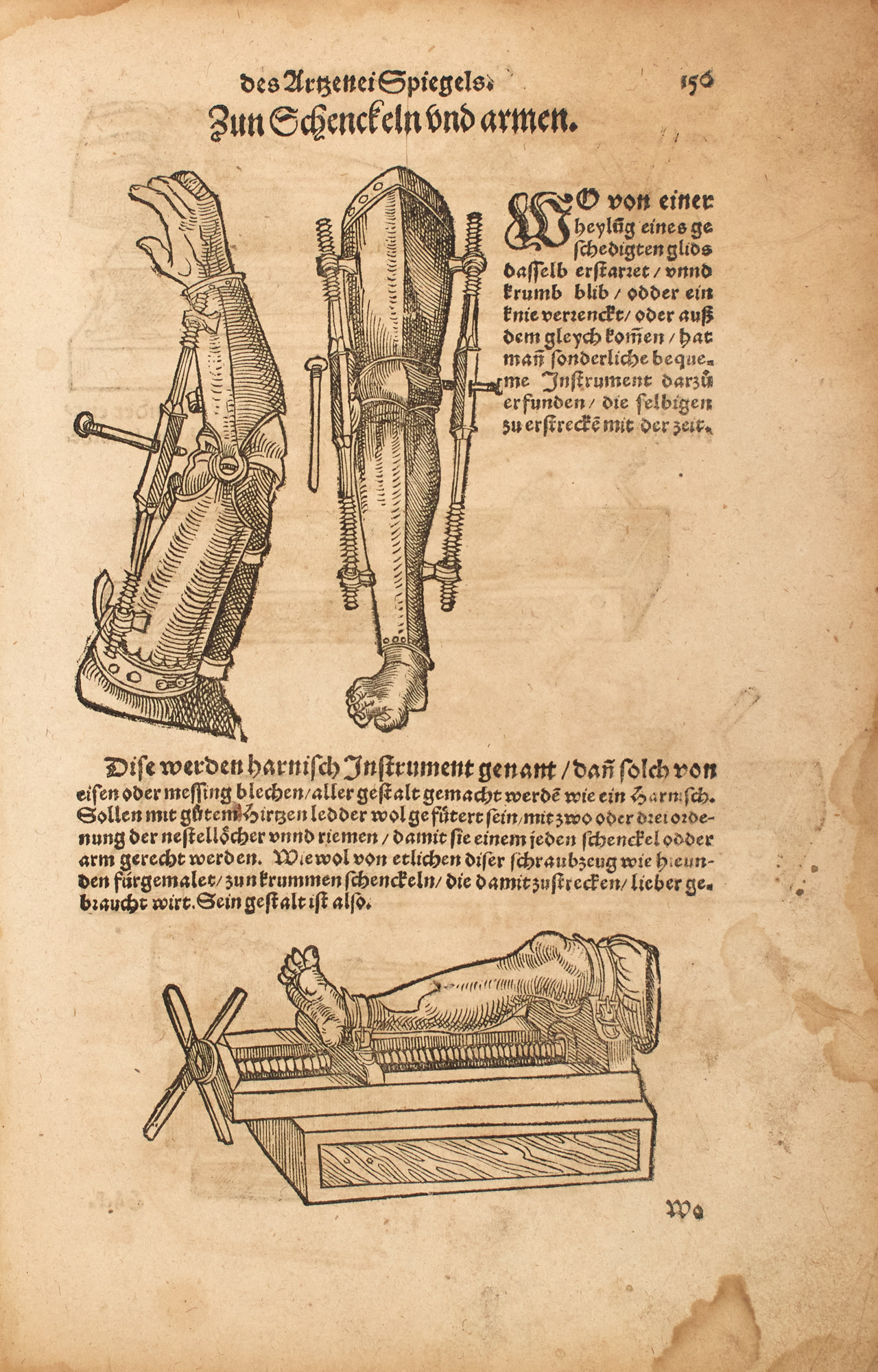 Lot image - [SURGERY]  DRYANDER, JOHANN. Artzenei Spiegel gemeyner Innhalt derselbigen, Des beide einem Leib und Wundartzet, in der Theoric, Practic, unnd Chirurgeizusteht.