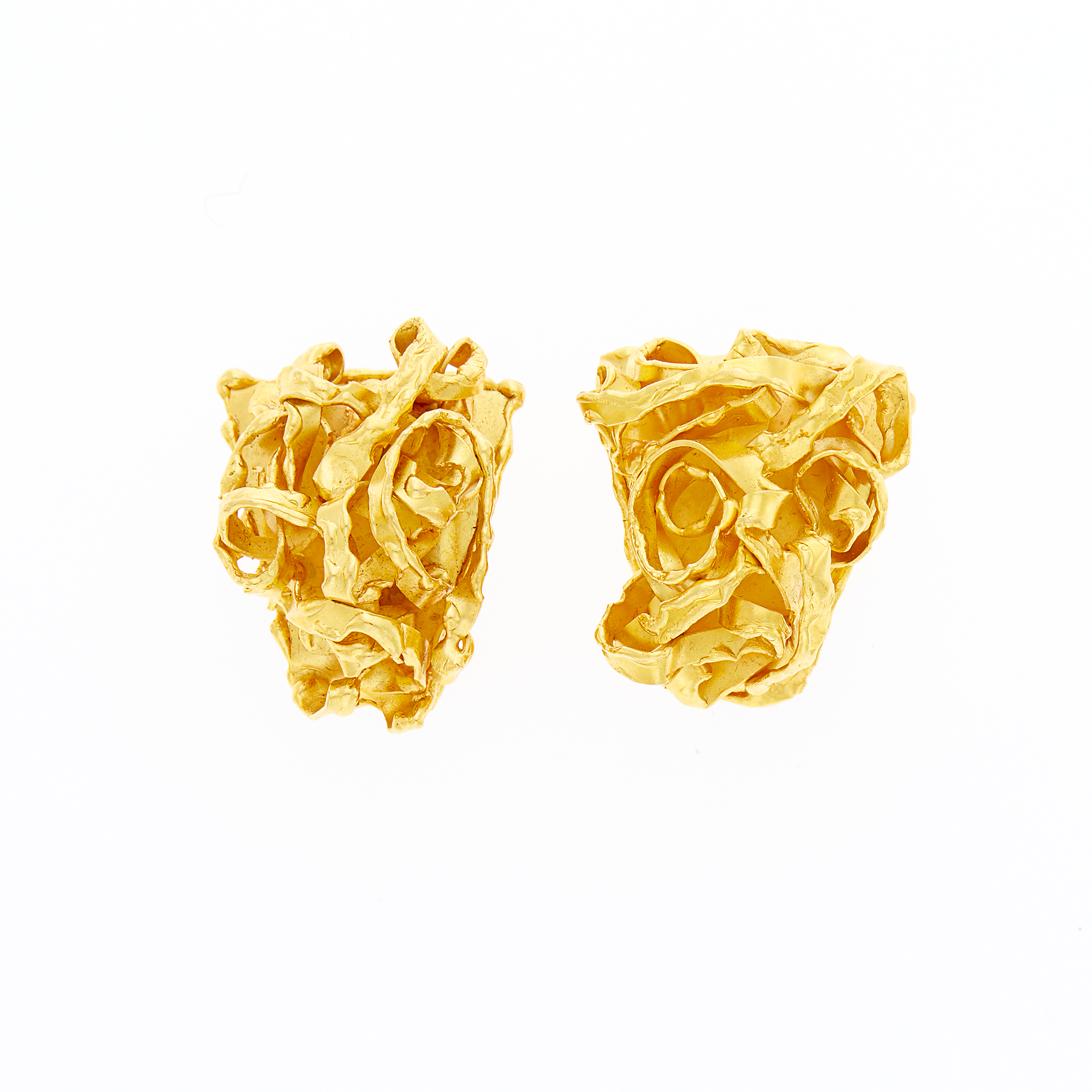 Lot image - Pair of Gold Earrings