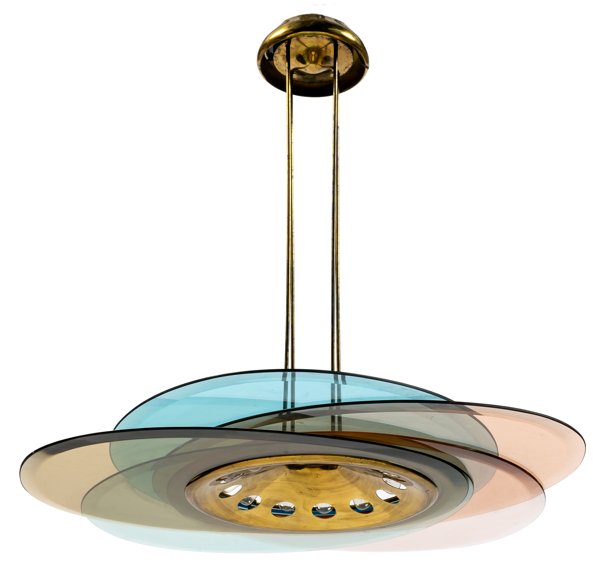 Lot image - Max Ingrand for Fontana Arte Metal and Glass Model 2127